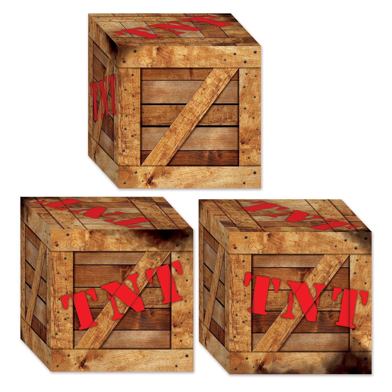 TNT Crate Favour Boxes (Pack of 3)