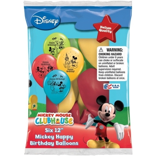 Mickey Mouse Balloons (Pack of 6)