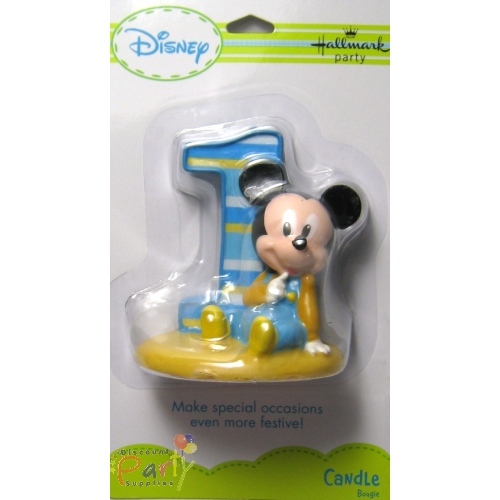 Mickey Mouse 1st Birthday Candle
