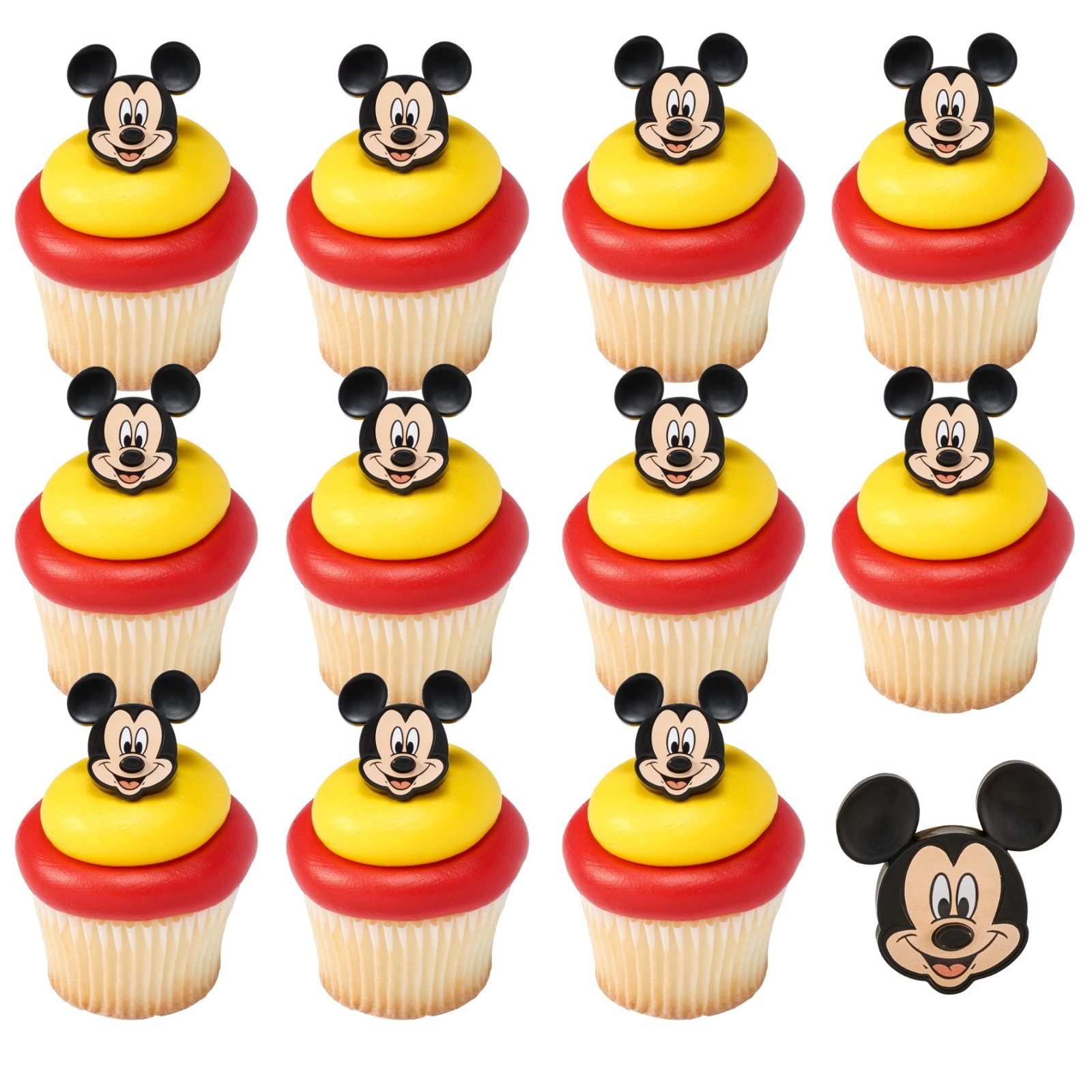 Mickey Mouse Cupcake Rings (Pack of 12)