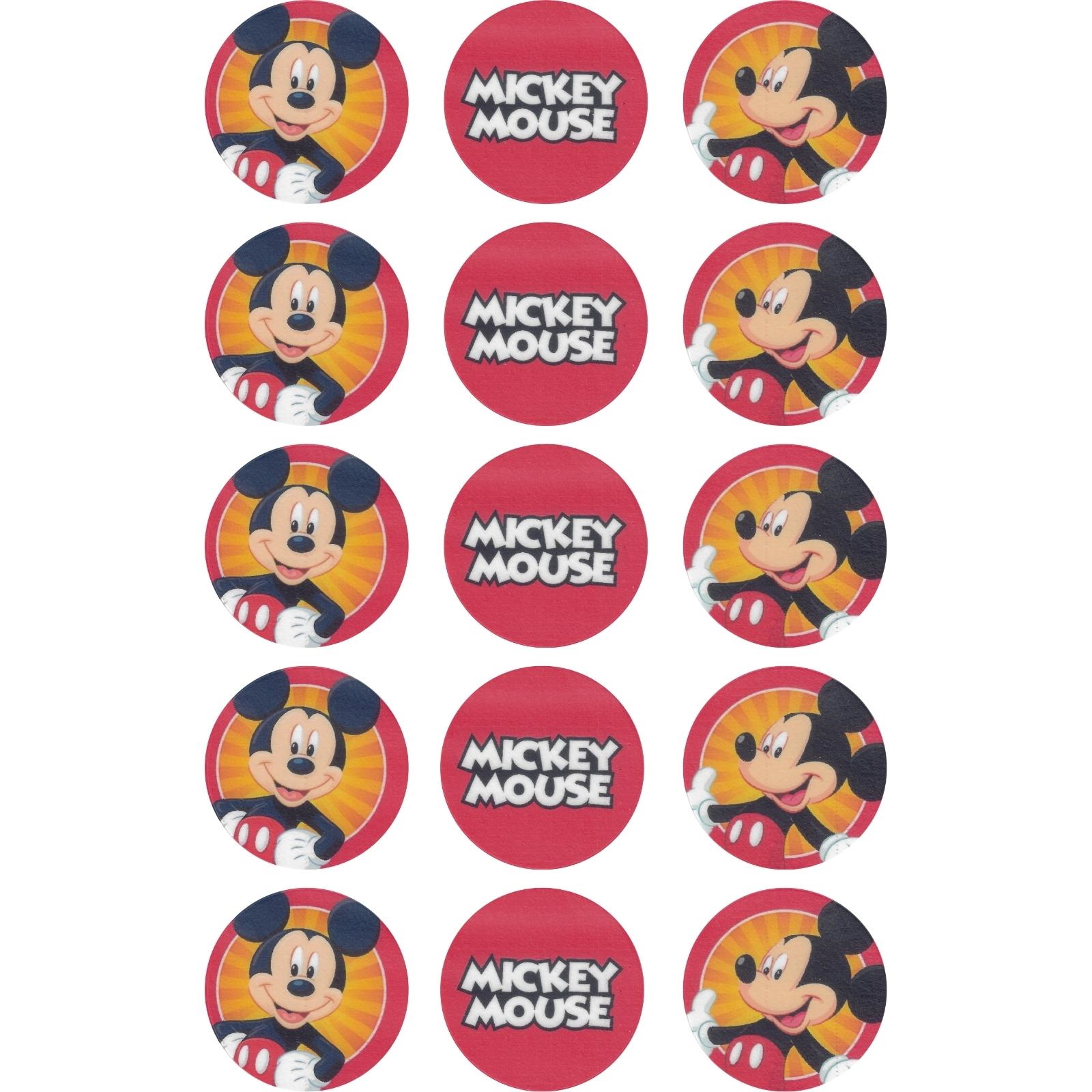 Mickey Mouse Edible Cupcake Decorations (Pack of 15)