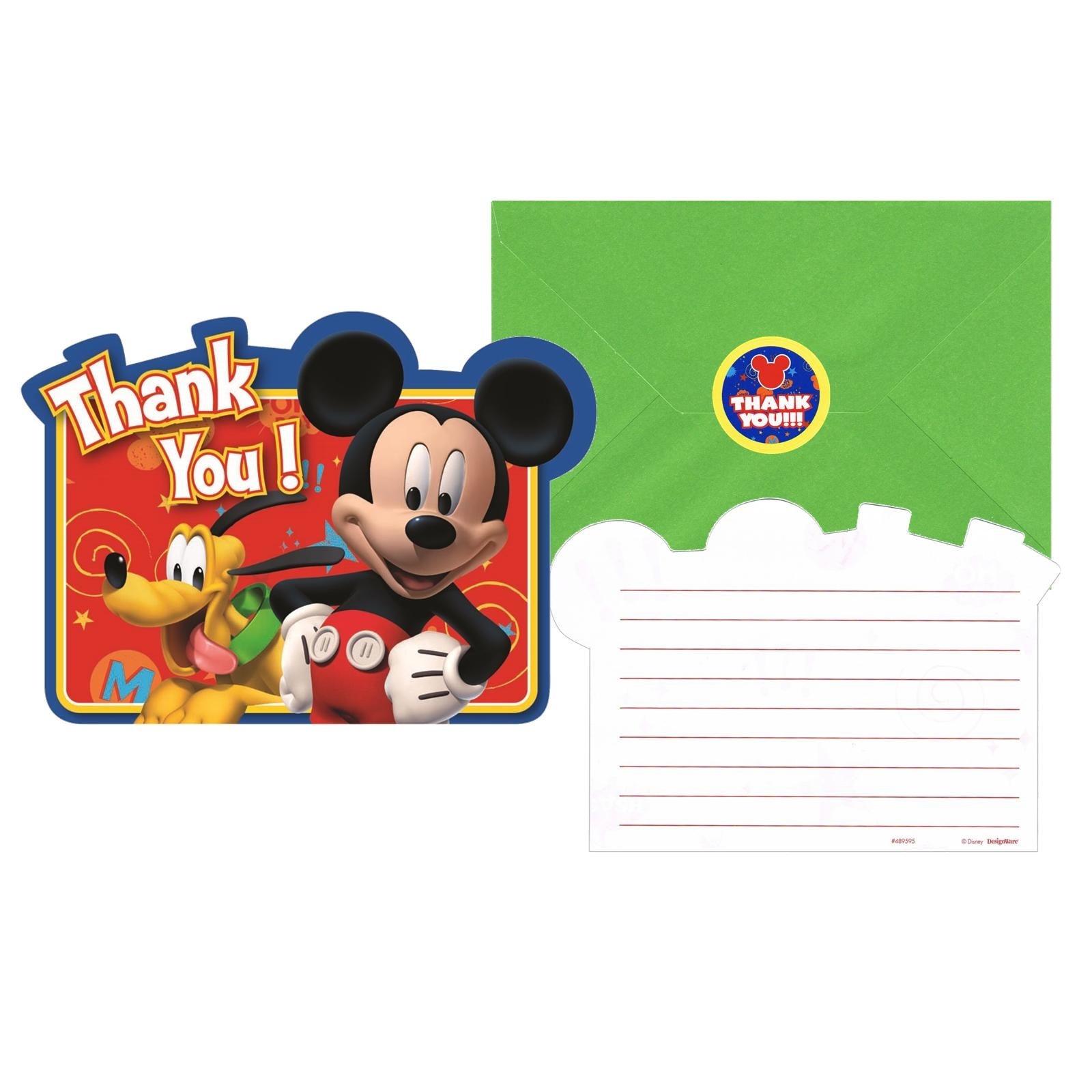 Mickey Mouse Thank You Cards (Pack of 8)