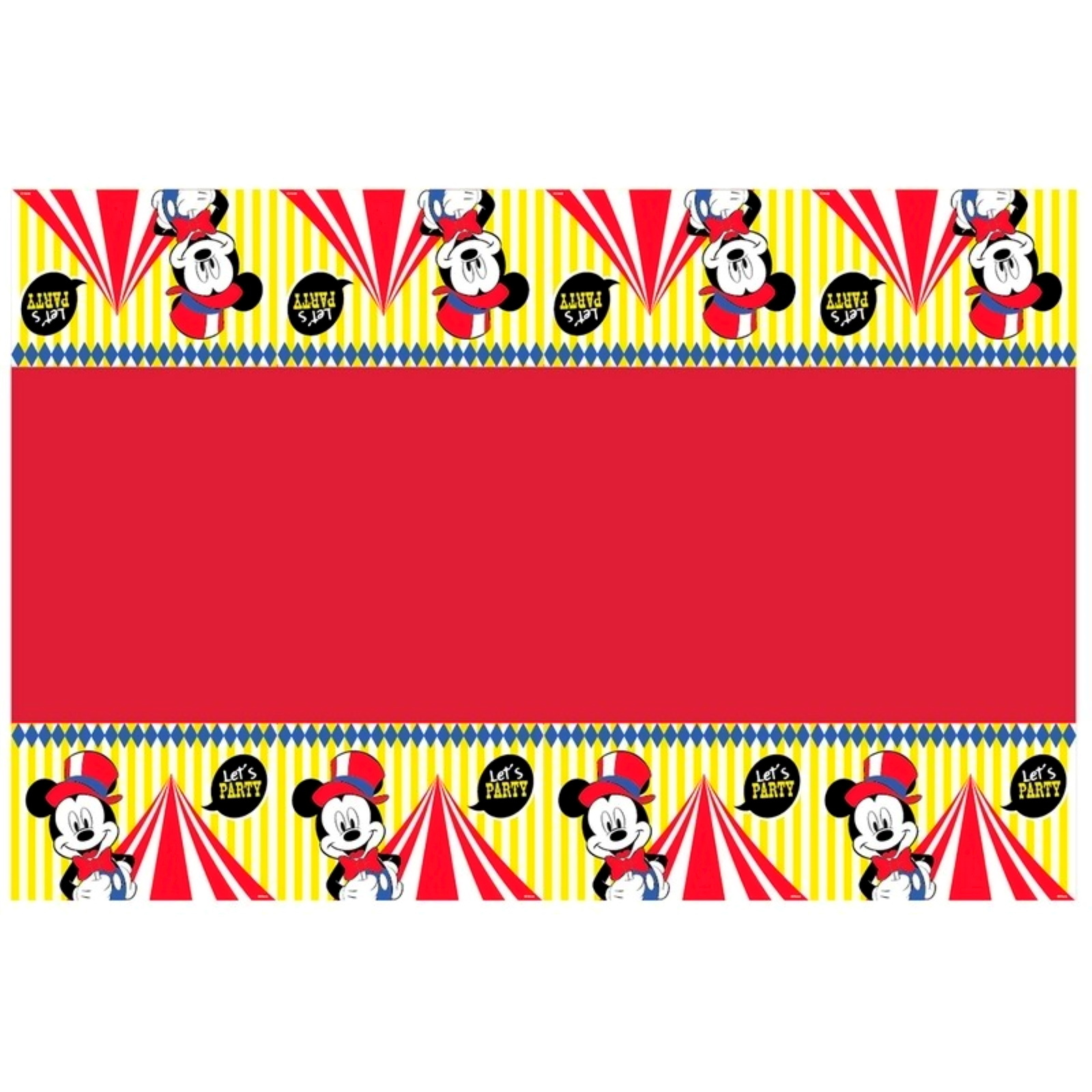 Mickey Mouse Vintage Carnival Plastic Tablecloth