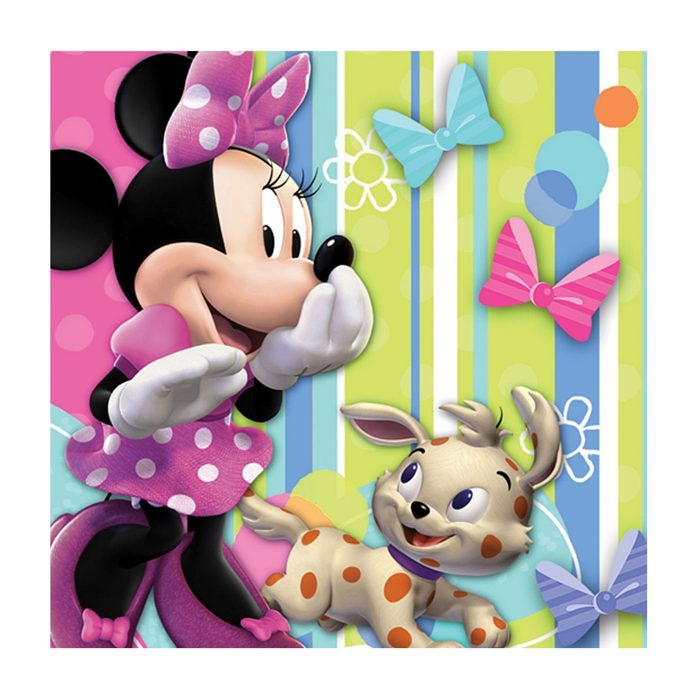 Minnie Mouse Bowtique Small Napkins / Serviettes (Pack of 16)