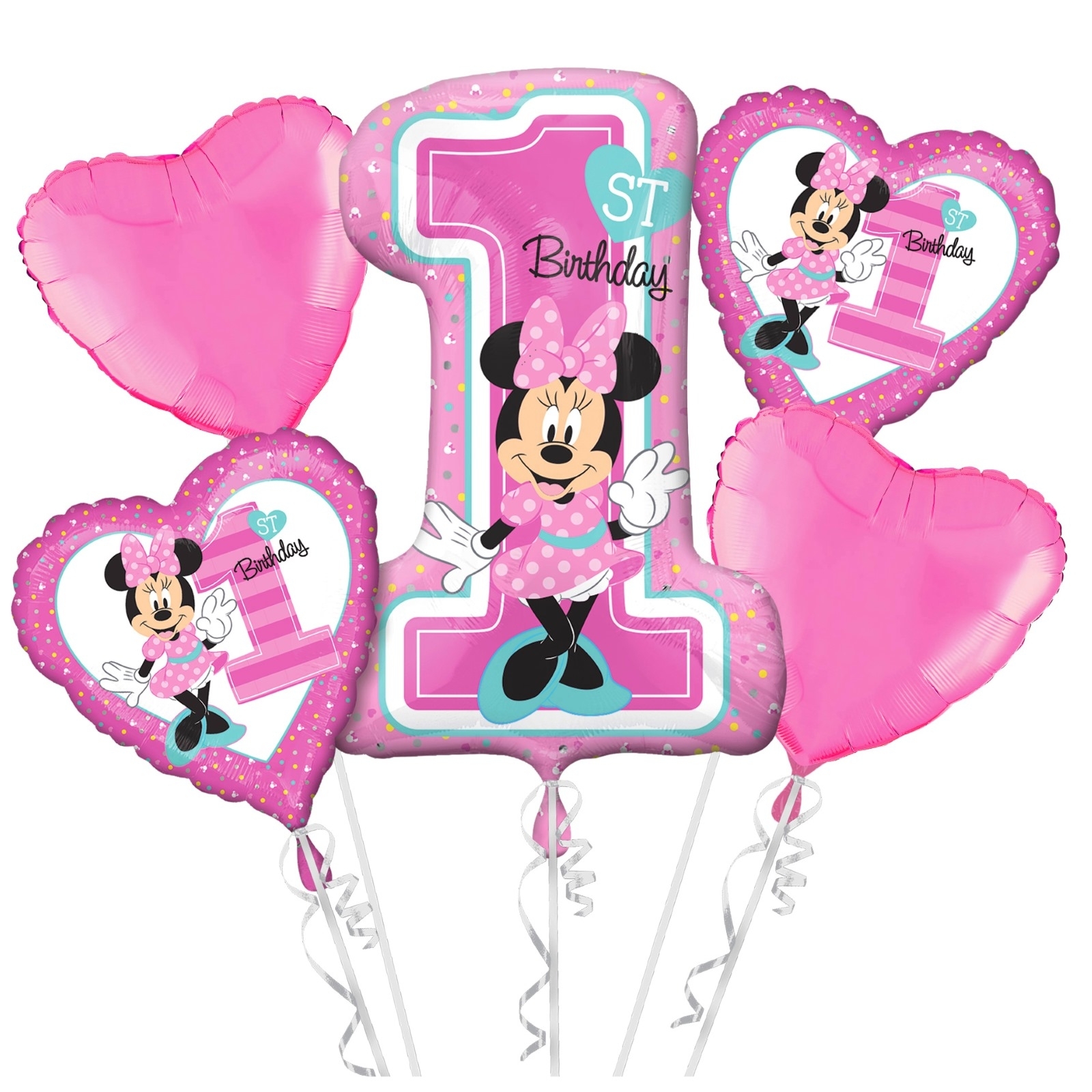 Minnie Mouse Fun To Be One Helium Balloon Bouquet