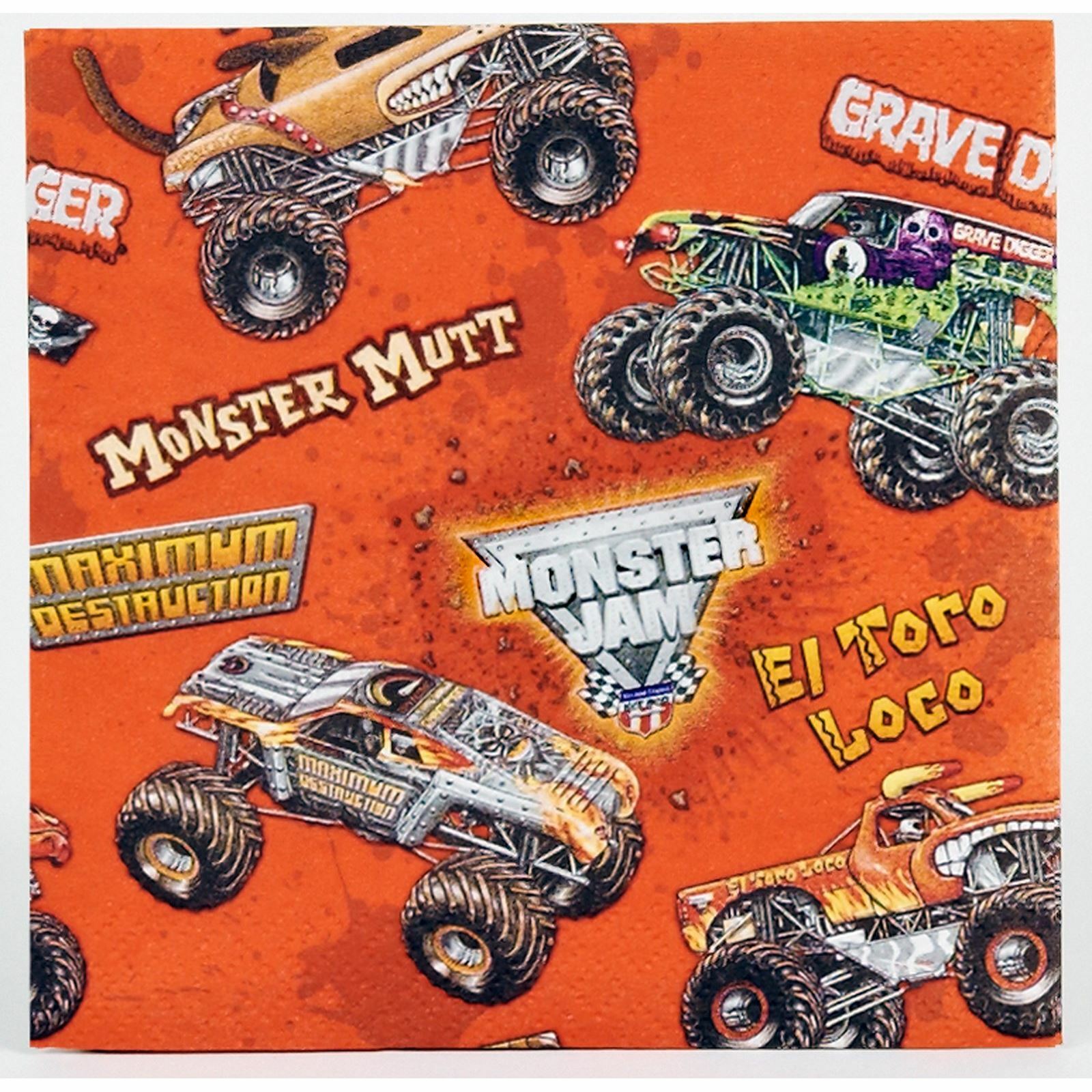 Monster Jam Small Napkins / Serviettes (Pack of 20)