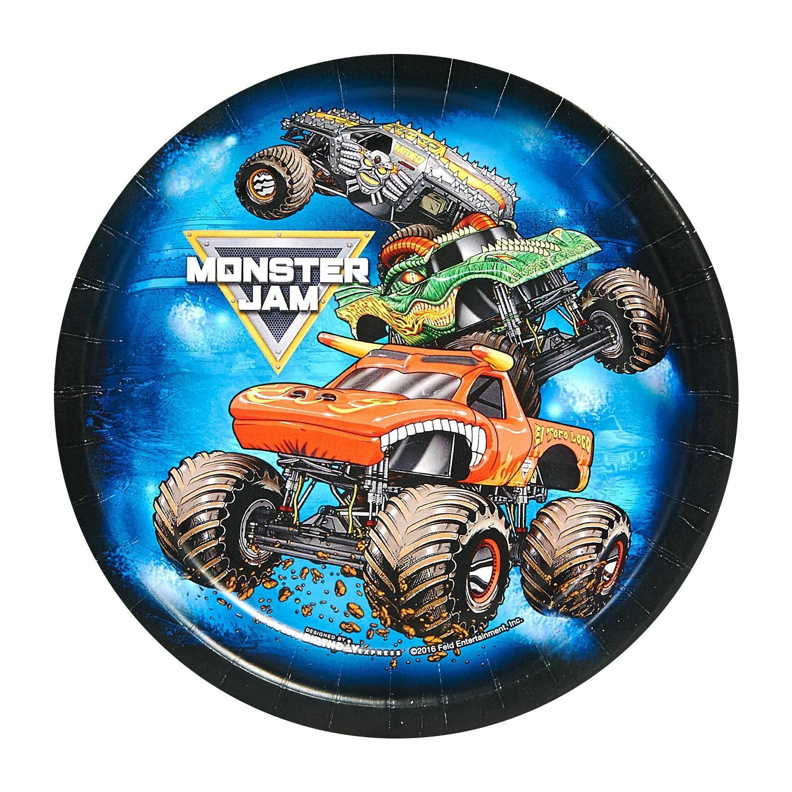 Monster Jam Party Small Paper Plates (Pack of 8)