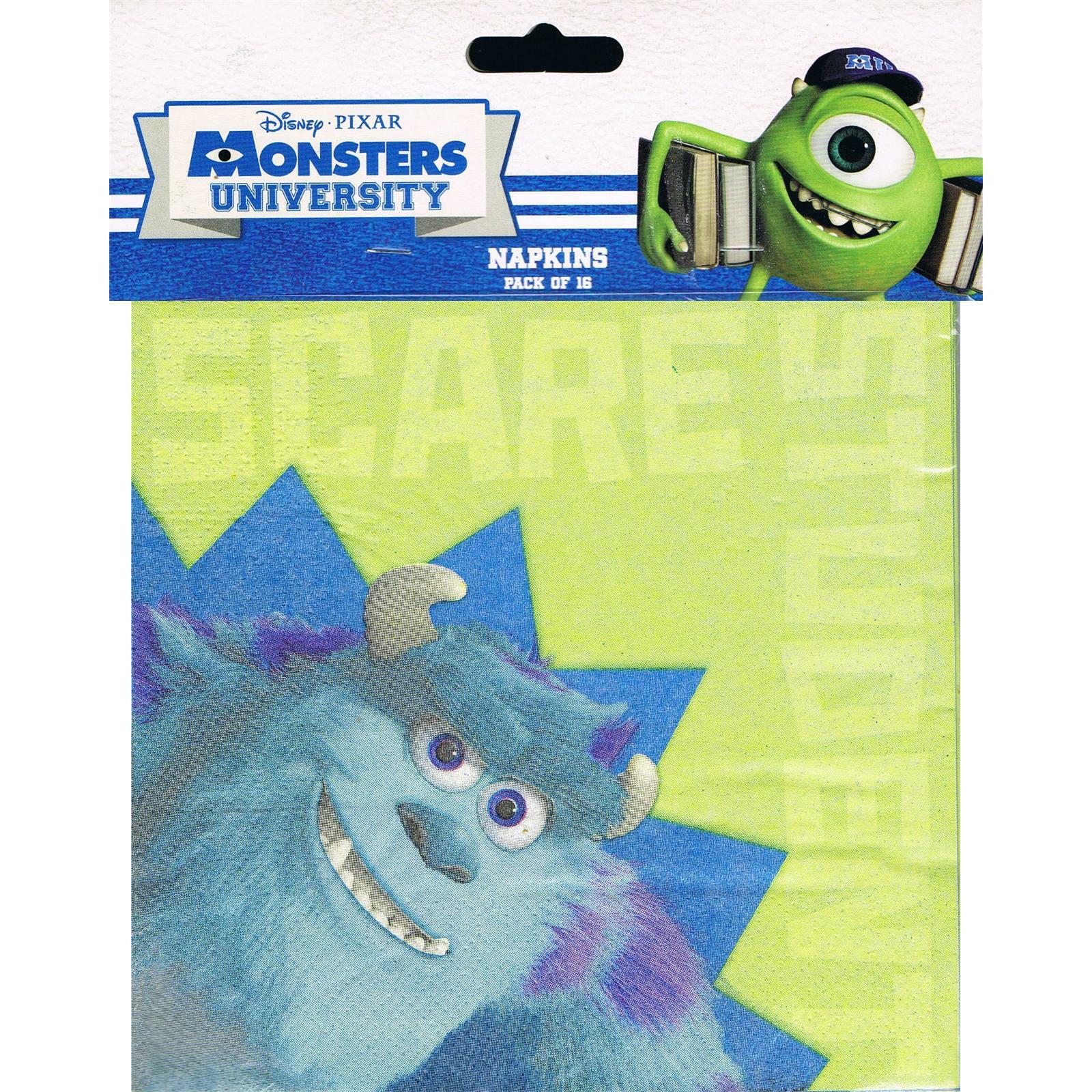 Monsters University Large Napkins / Serviettes (Pack of 16)