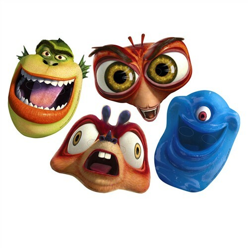 Monsters vs Aliens Party Masks (Pack of 8)