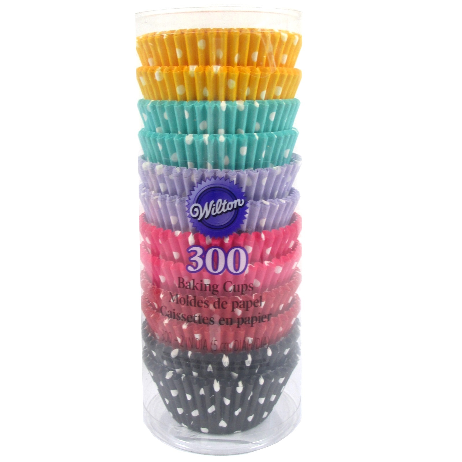 Polka Dots Coloured Cupcake Baking Cups (Pack of 300)