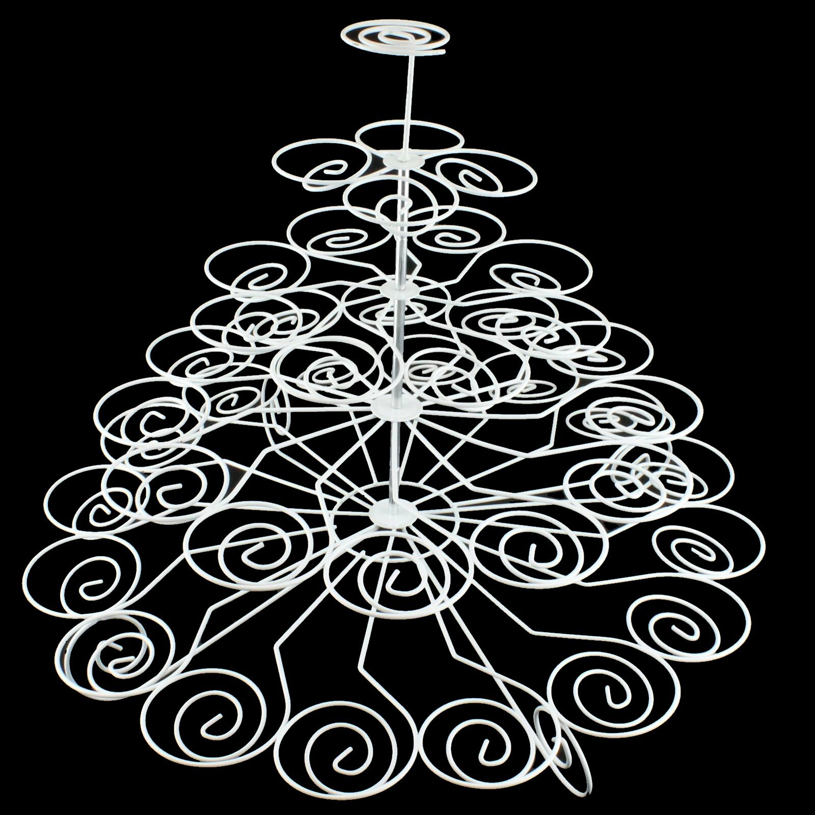 White Metal Wire 5 Tier Cupcake Stand