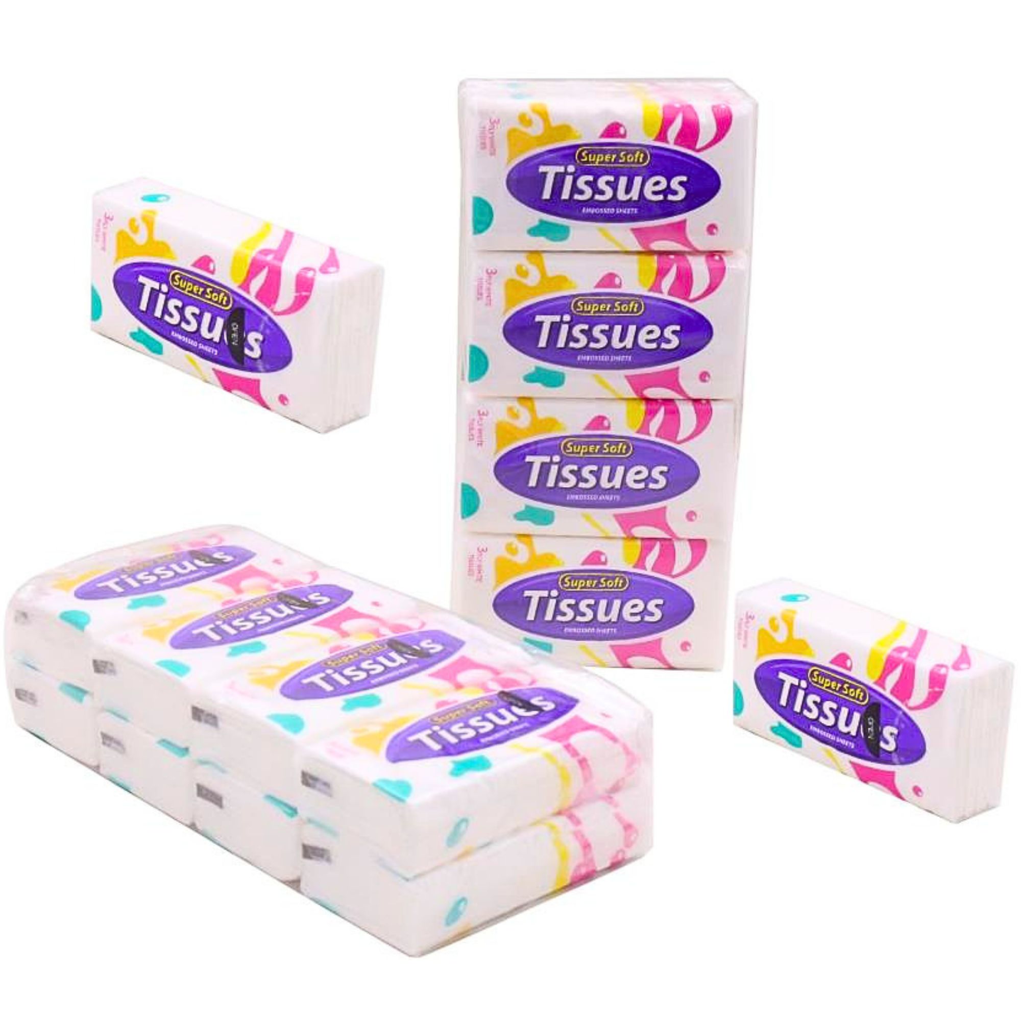 Pocket Travel Tissues Paper 3ply (Pack Of 8)