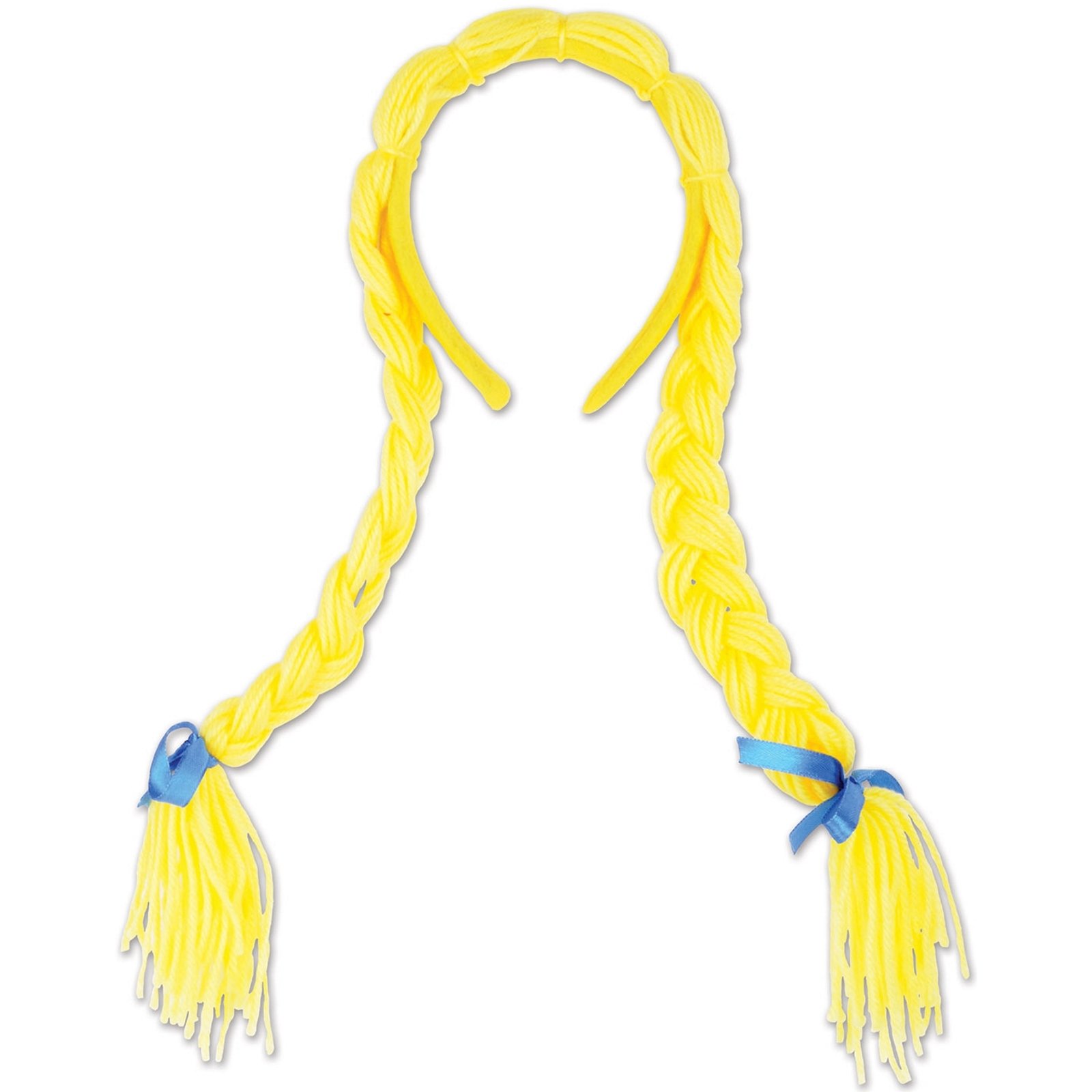 Yellow Pigtail Braids Headband