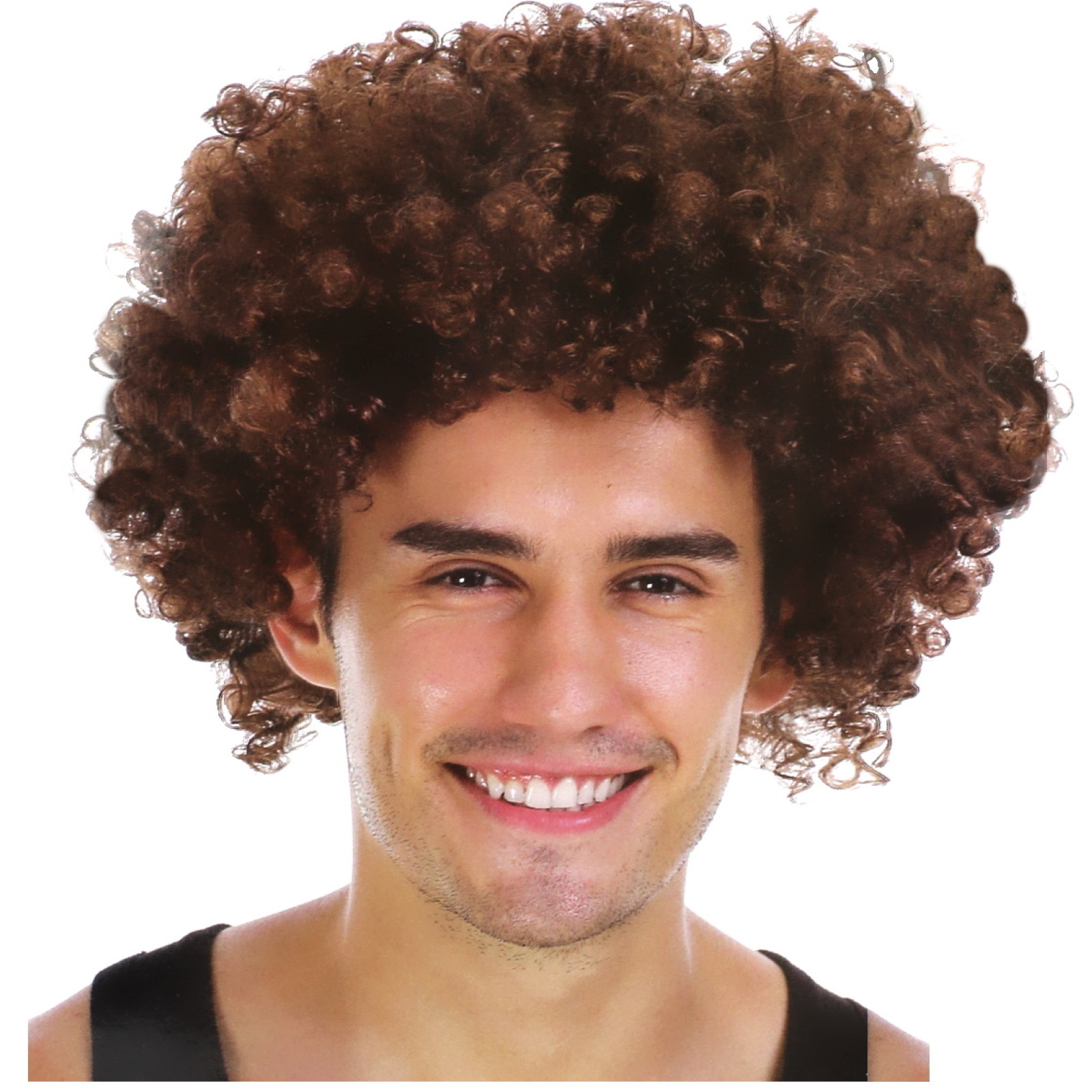 Men's Brown Afro Wig