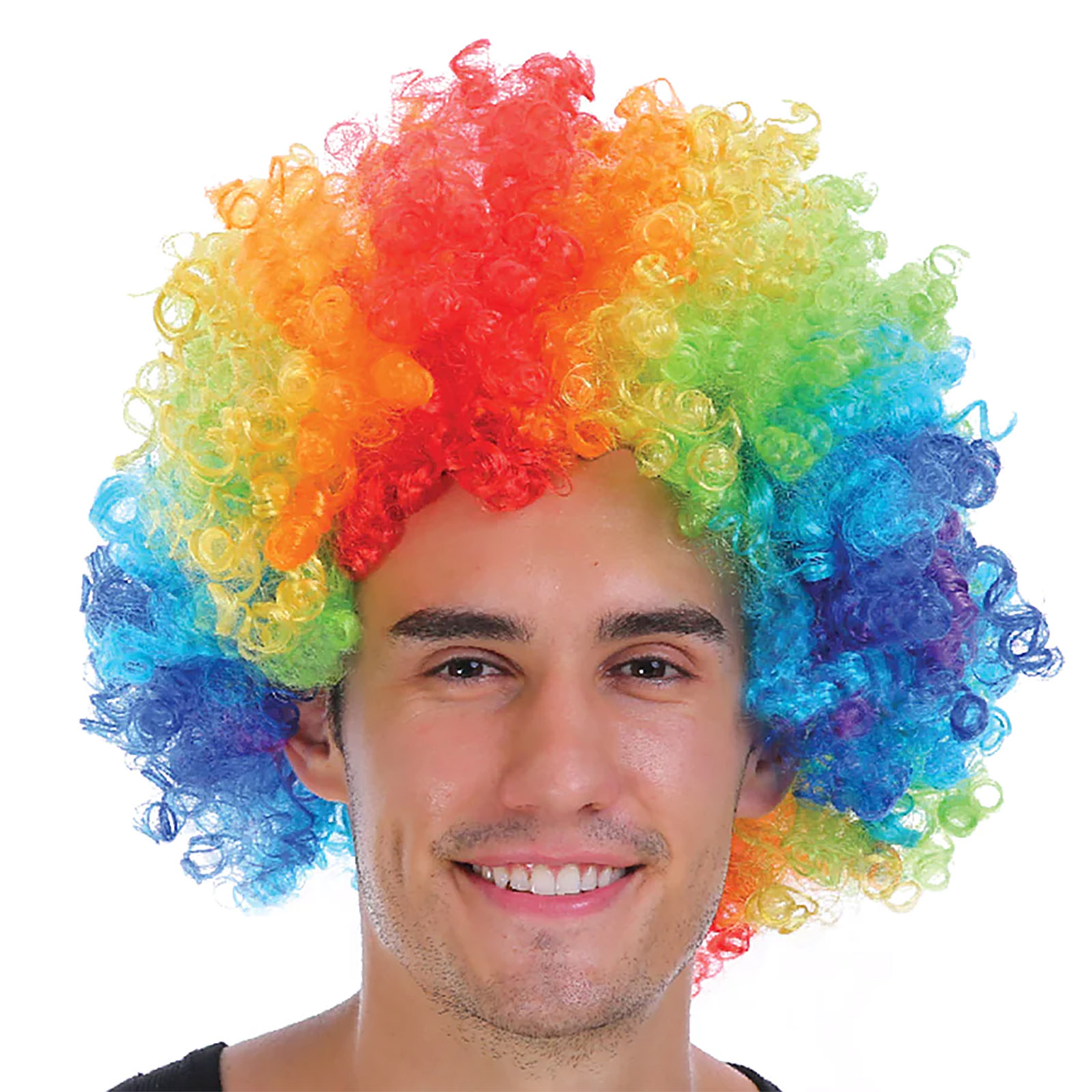 Adult Rainbow Curly Wig