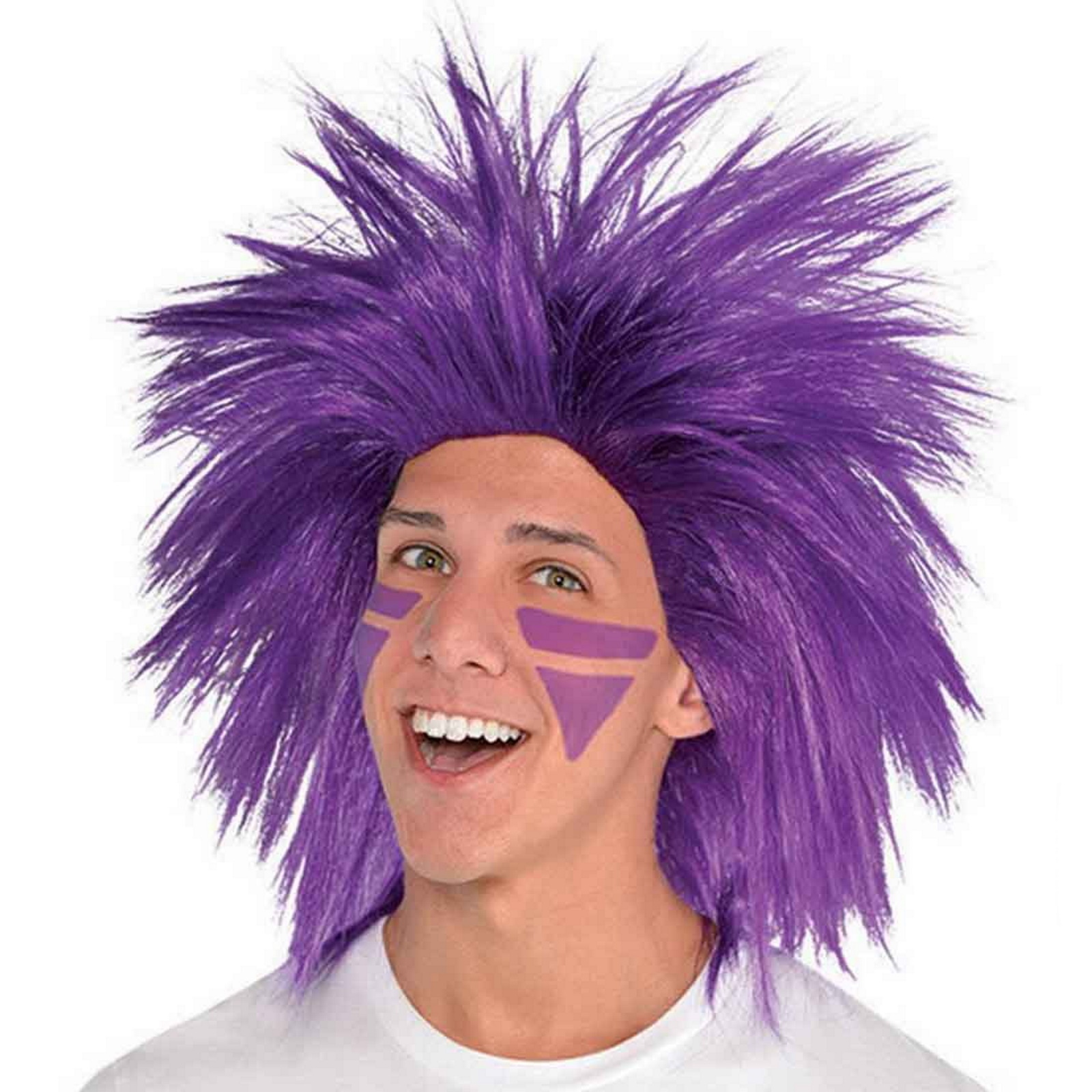 Purple Spiky Rocker Wig