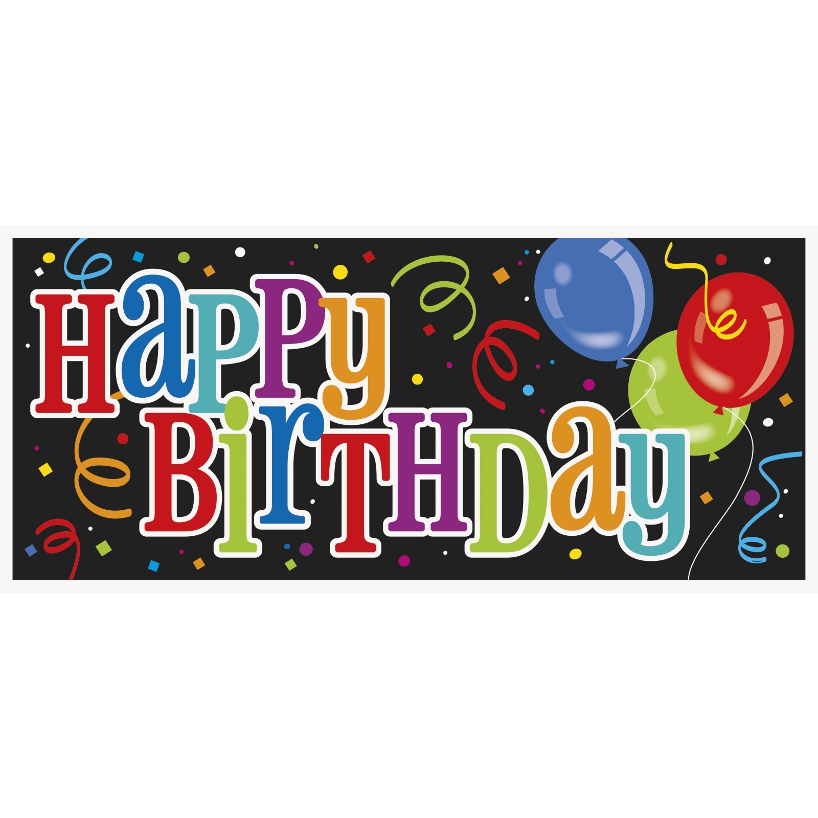 Large Happy Birthday Banner