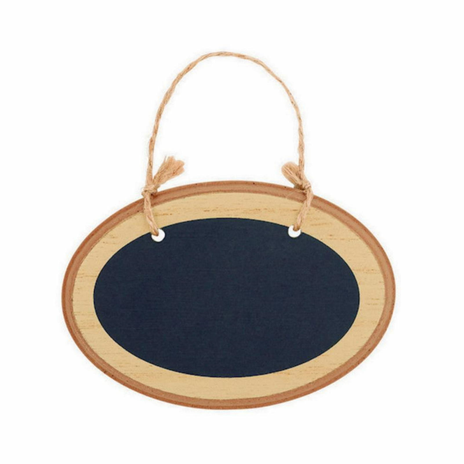 Mini Hanging Oval Wooden Chalkboard Sign