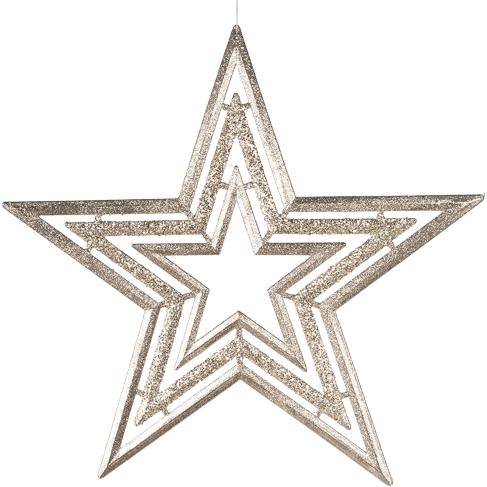 Champagne Glitter Star 39cm