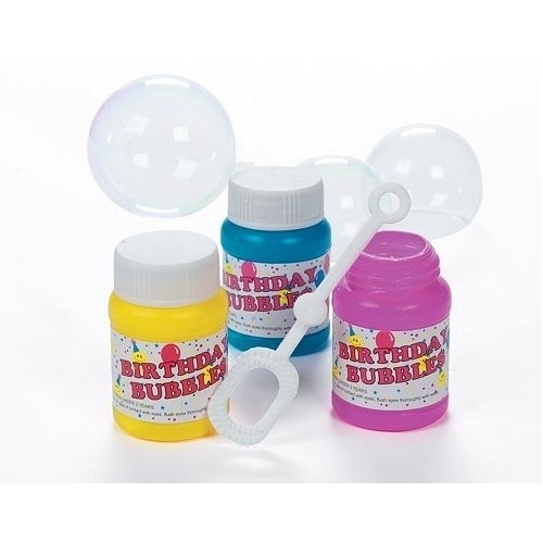 Happy Birthday Mini Bubble Bottles (Set of 6)