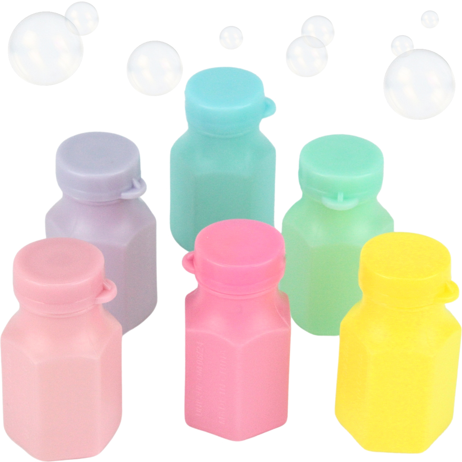 Mini Pastel Bubble Bottles (Pack of 24) 