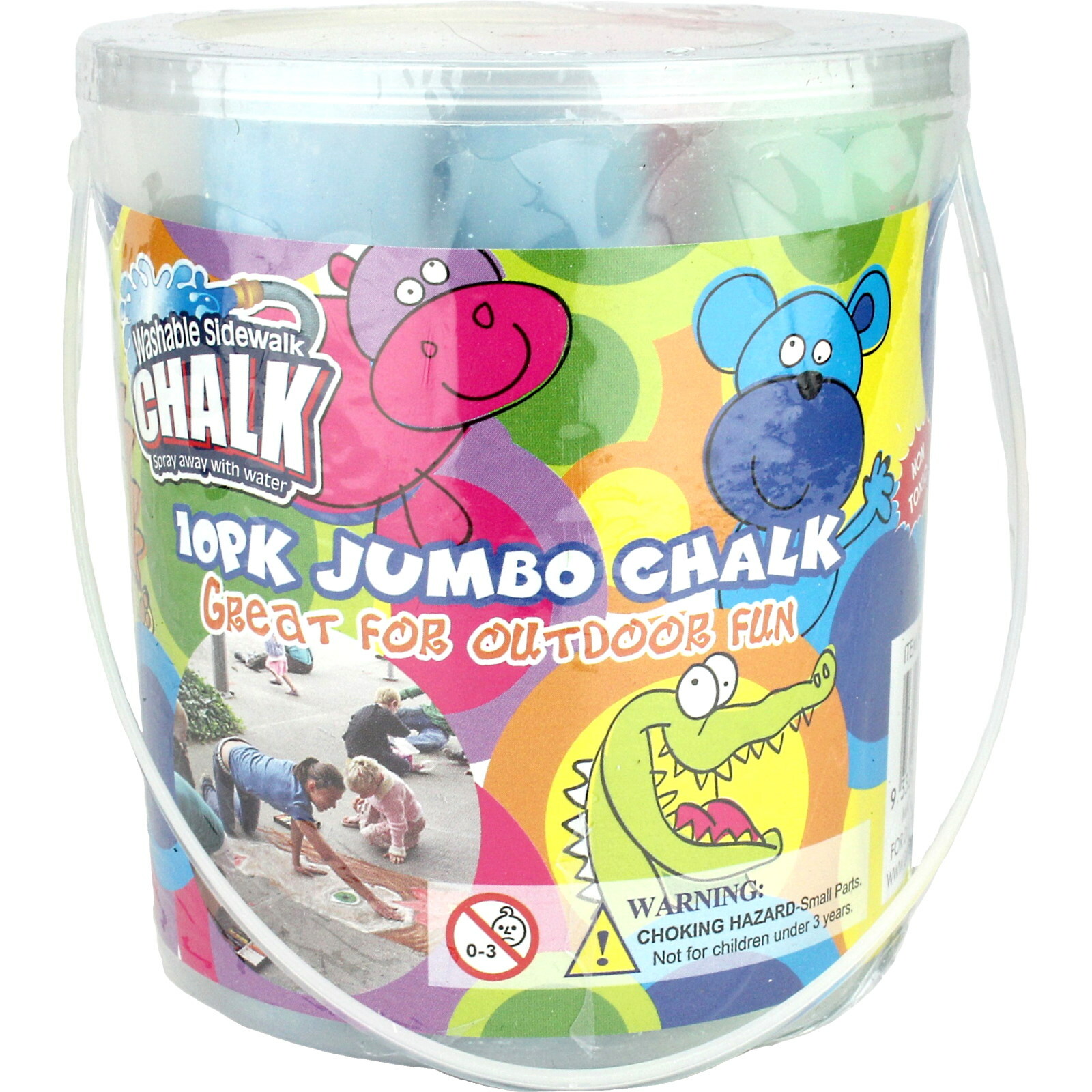 Jumbo Coloured Sidewalk Chalk (Pack of 10)