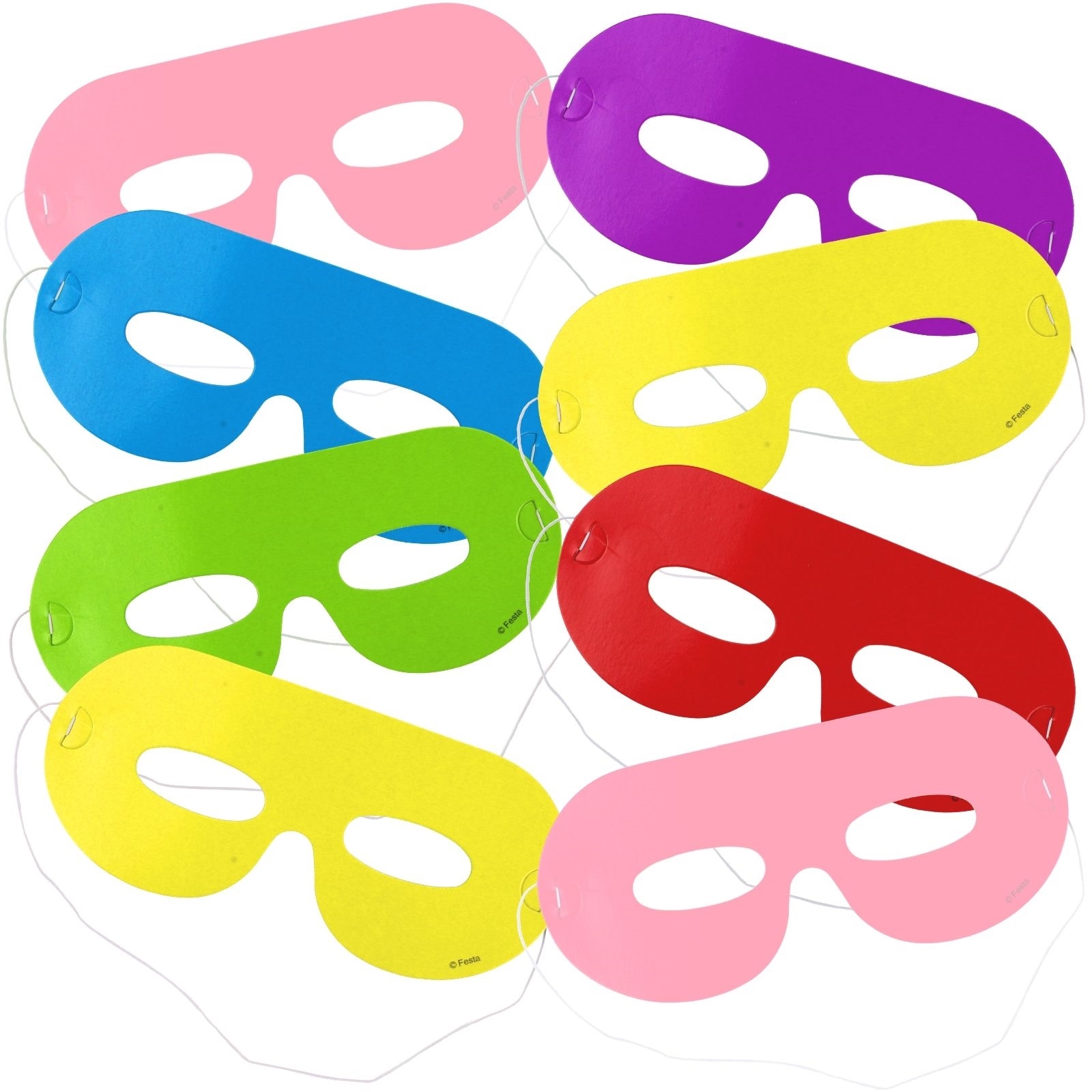 Assorted Coloured Masks (Pack of 8)