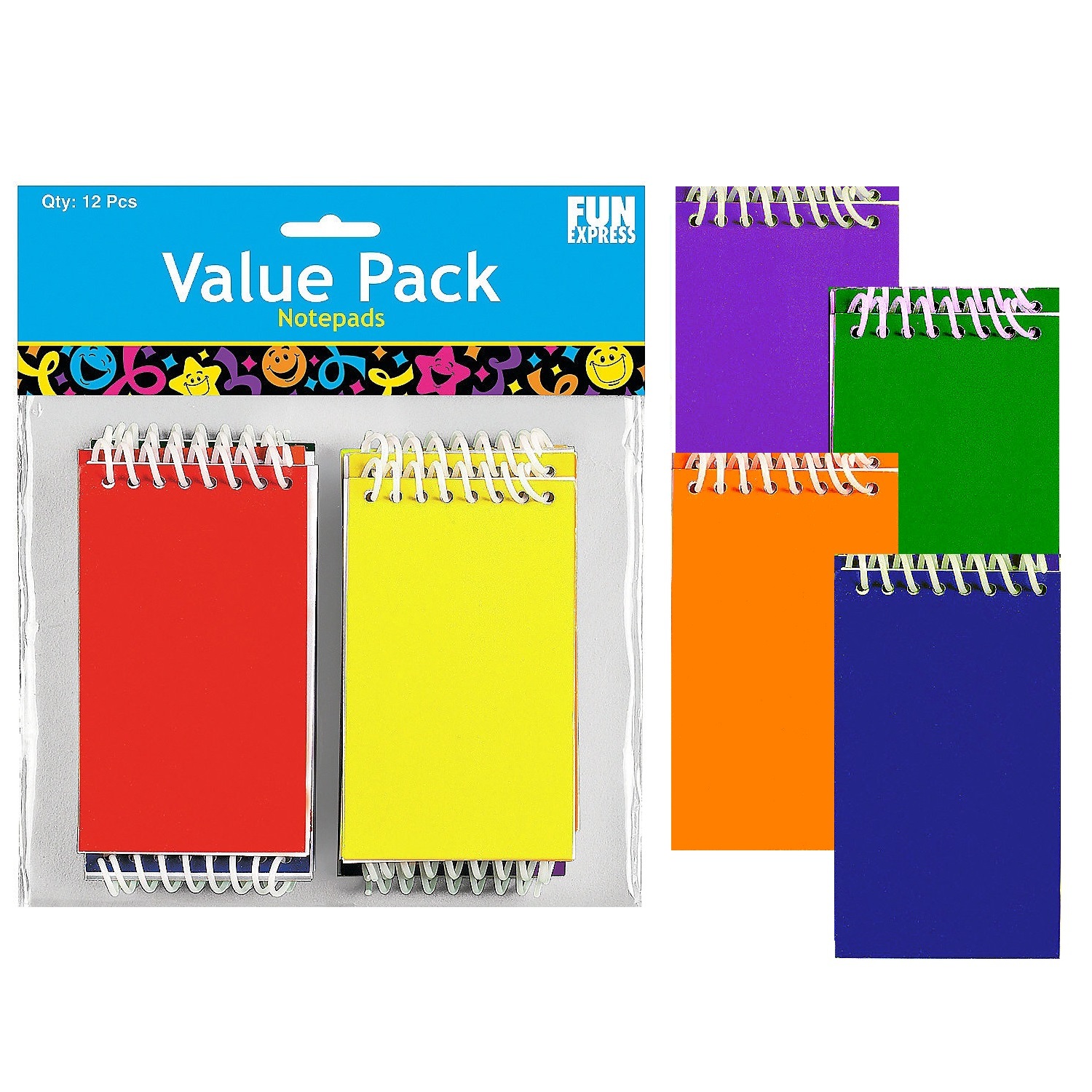 Colourful Mini Notepads (Pack of 12)