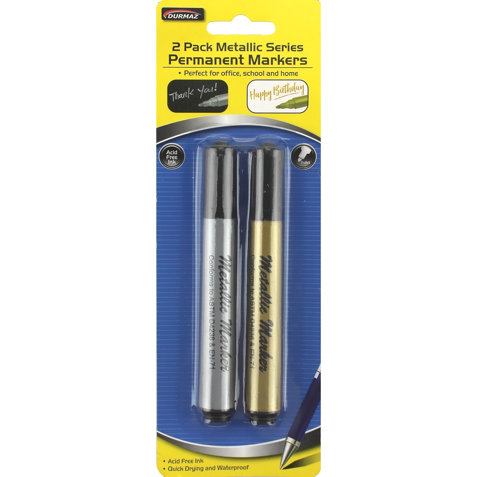 Metallic Permanent Markers (Pack of 2)