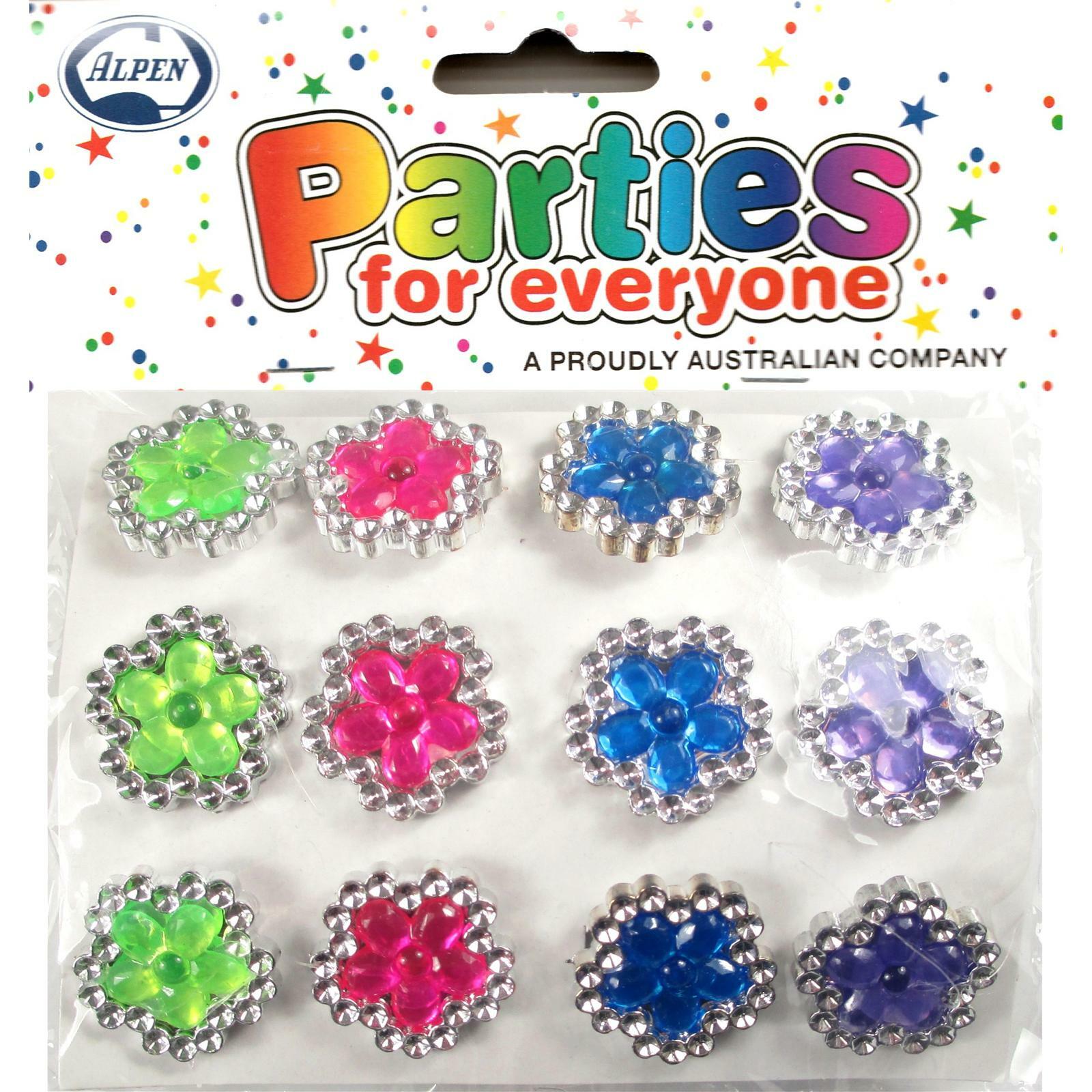 Plastic Flower Rings (Pack of 12)