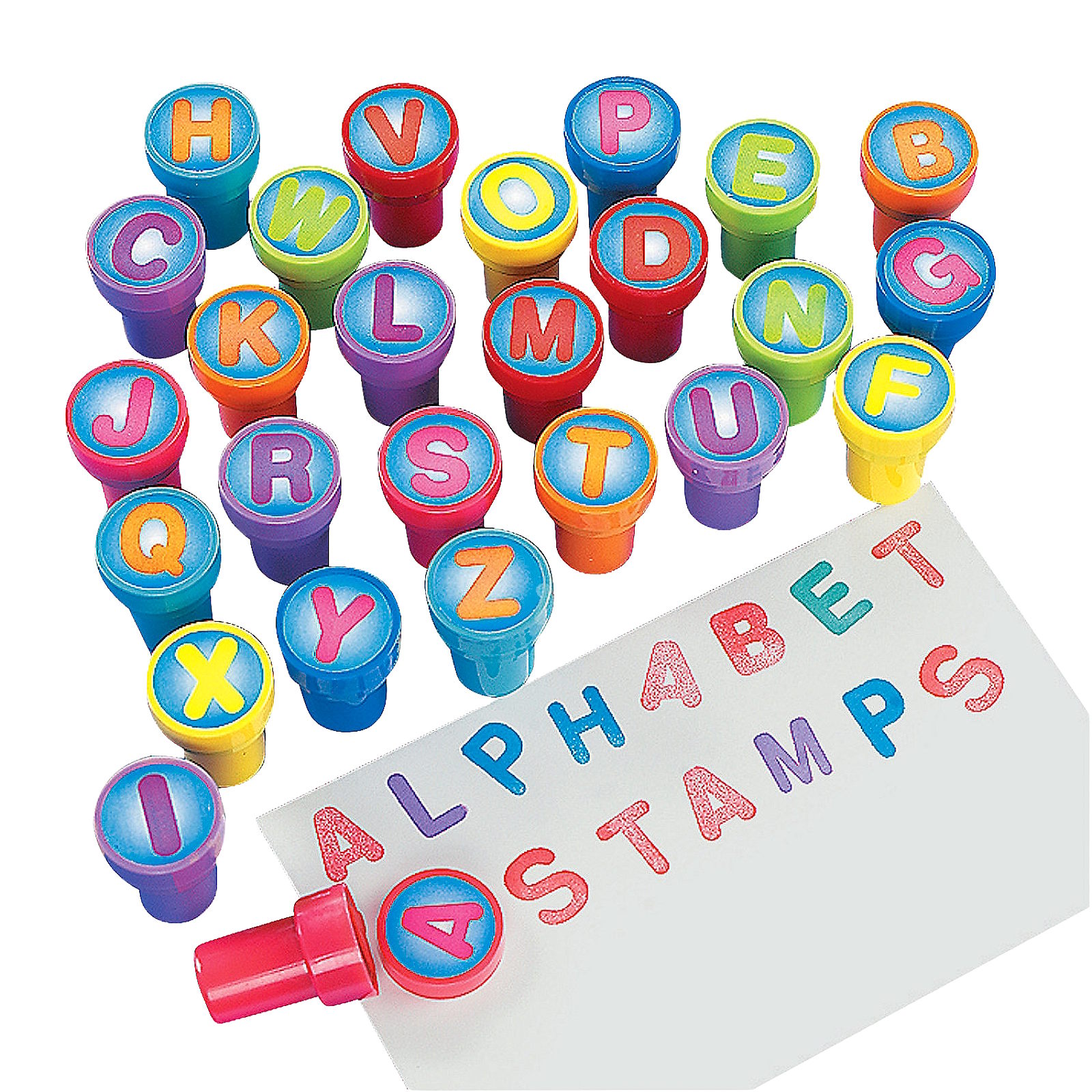 Coloured Alphabet Stamp Set (Pack of 26)