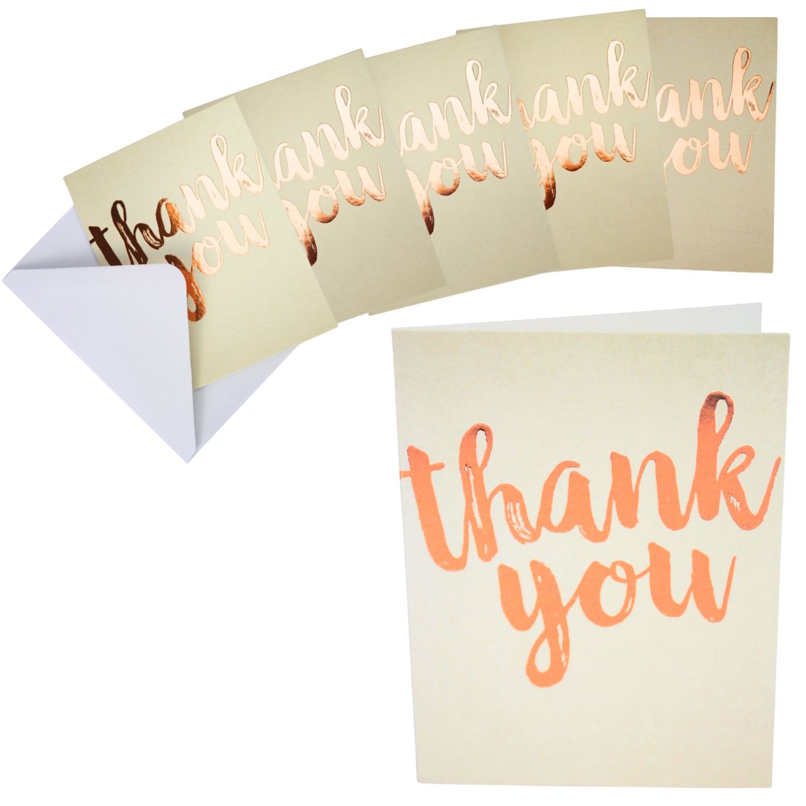 Mini Thank You Foil Cards and Envelopes (Pack of 6)
