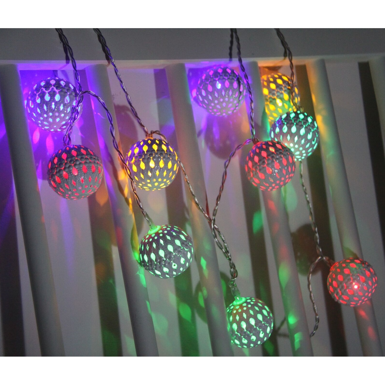 Metal Ball LED String Lights Multicolour