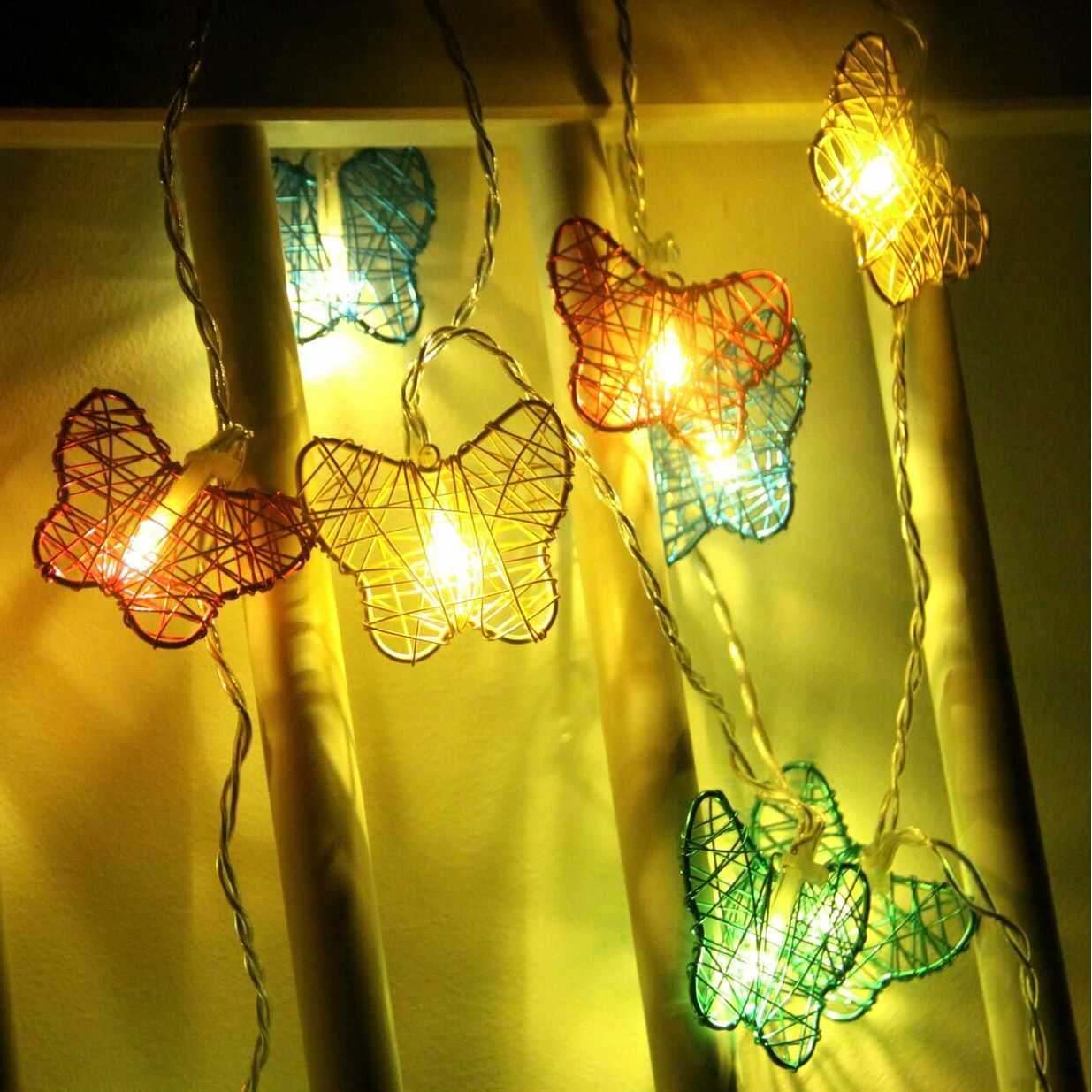 Metal Butterflies LED String Lights