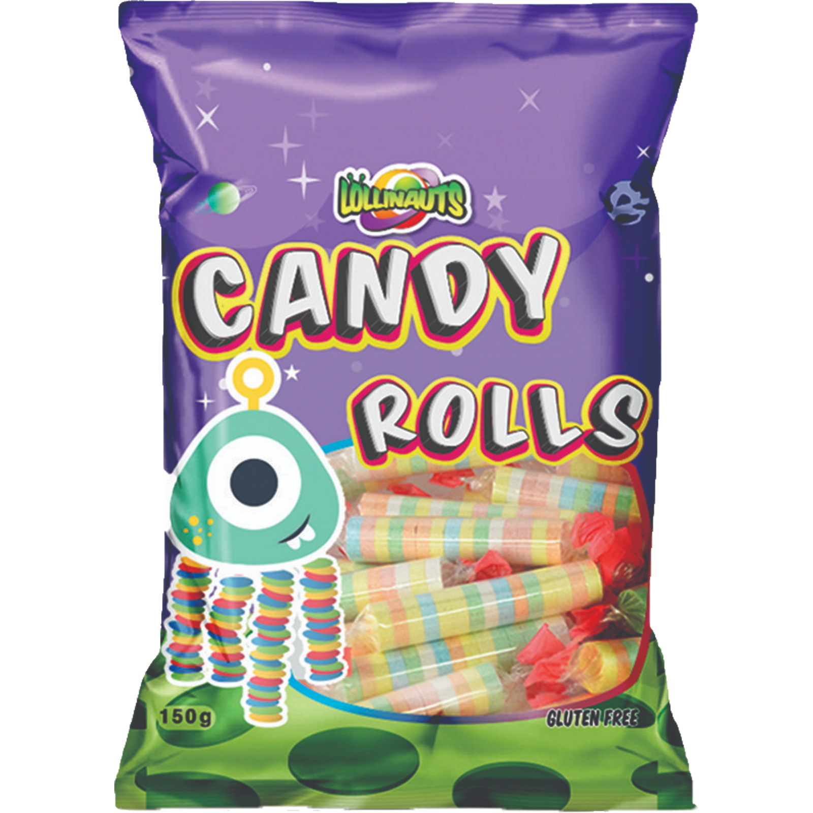 Pastel Rainbow Candy Rolls (150g Pack)