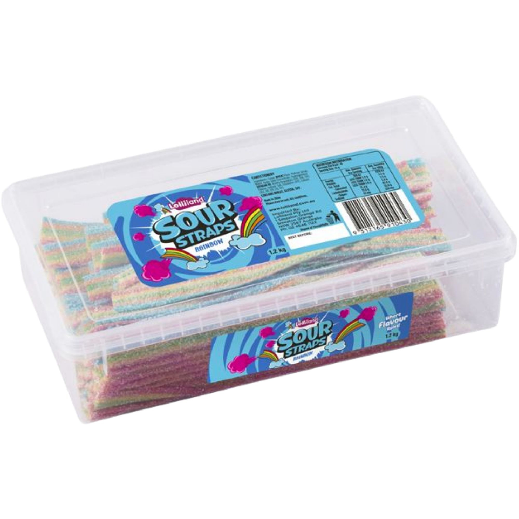 Lolliland Rainbow Sour Straps (1kg)
