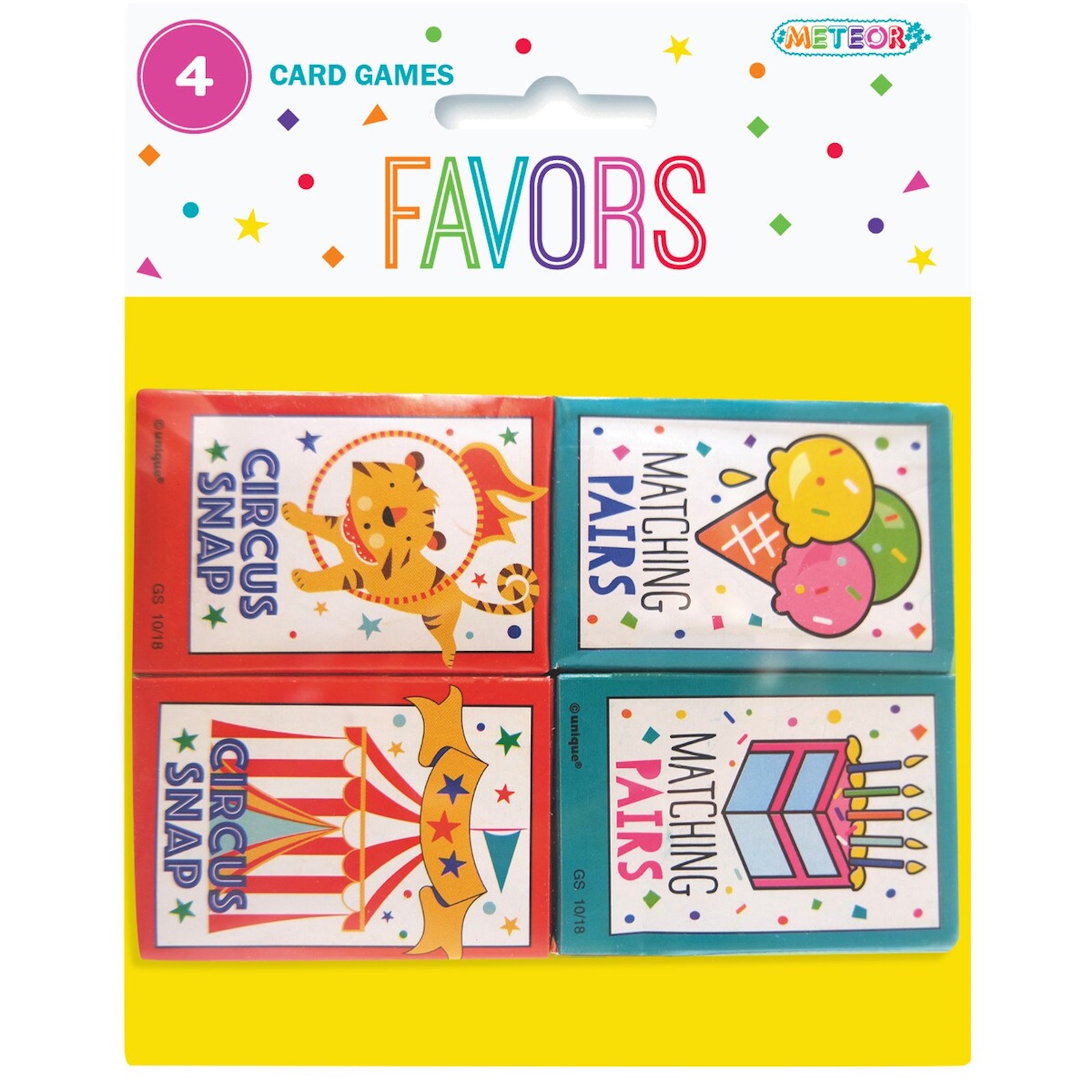 Snap And Memory Card Games (Pack of 4)