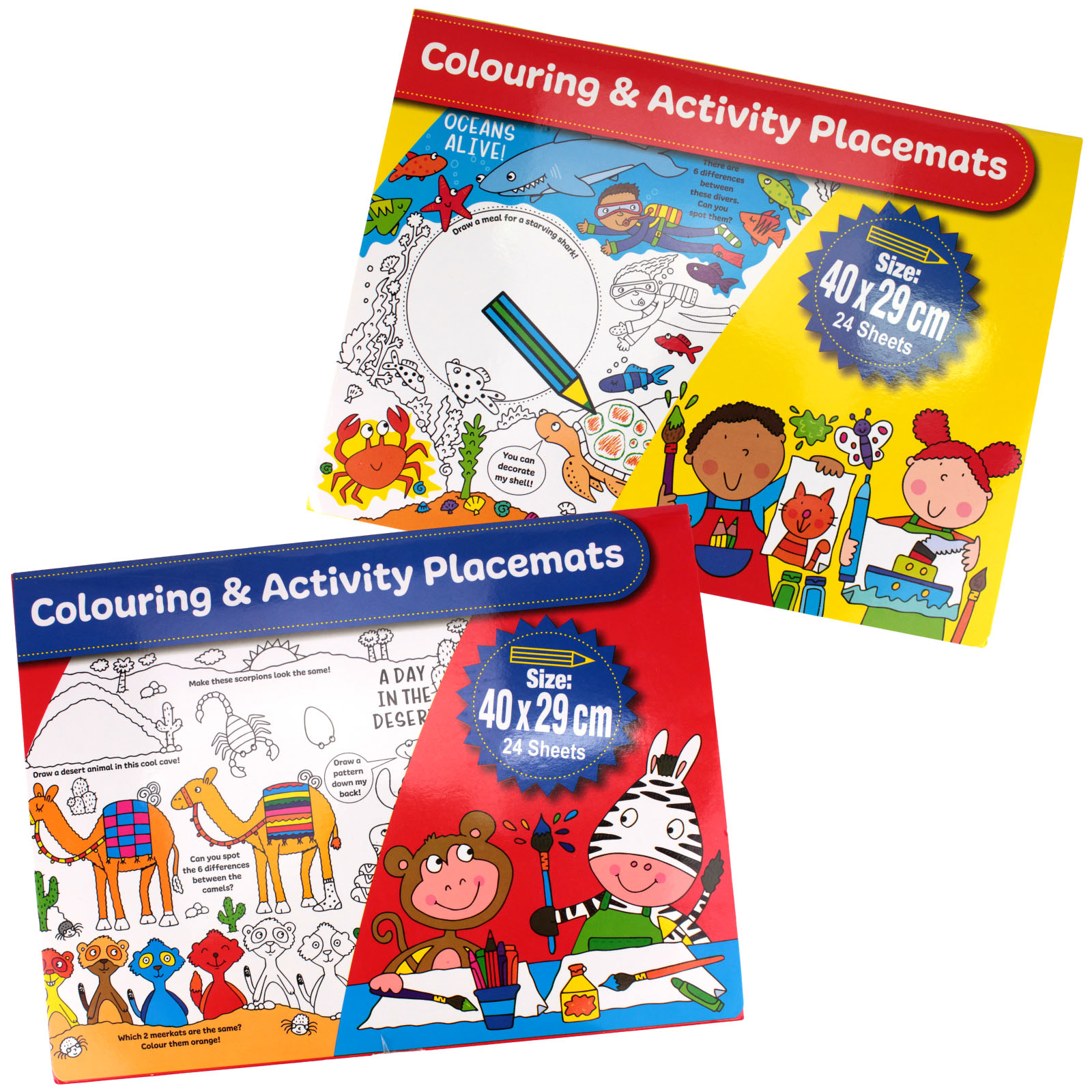 Assorted Colouring & Activity Placemats (1 Only)
