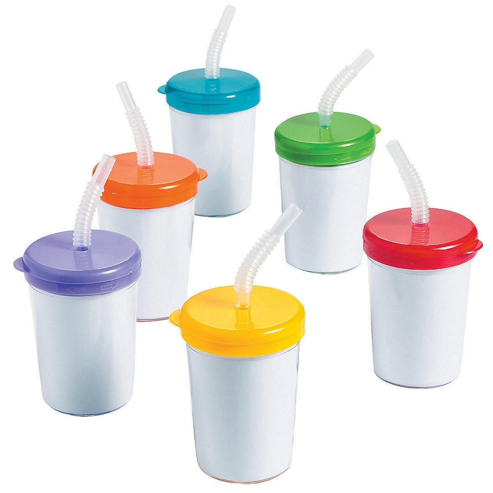 DIY Cups with Straws (Box of 12)