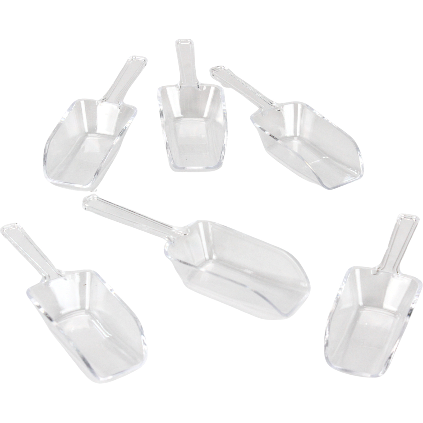 Clear Mini Lolly Scoops (Pack of 6)