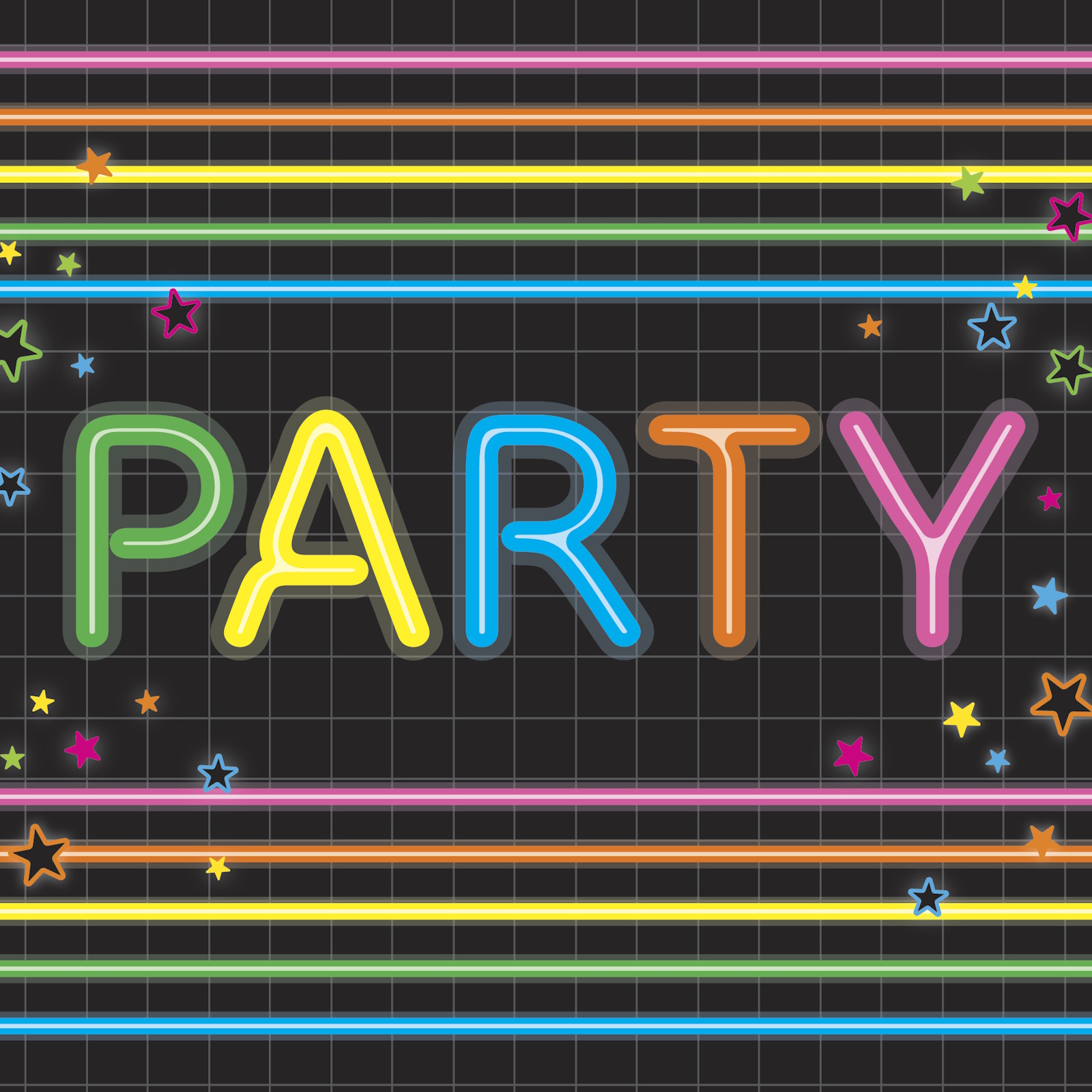 Neon Party Large Napkins / Serviettes (Pack of 20)