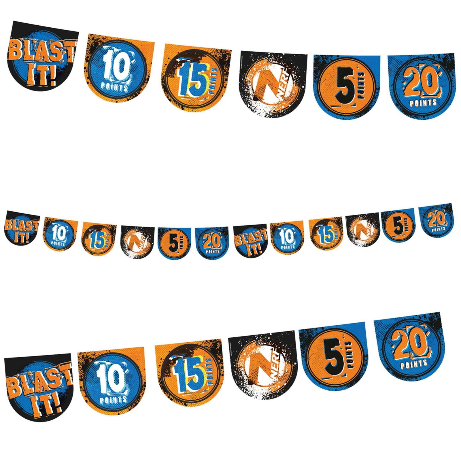 Nerf Target Plastic Pennant Banner