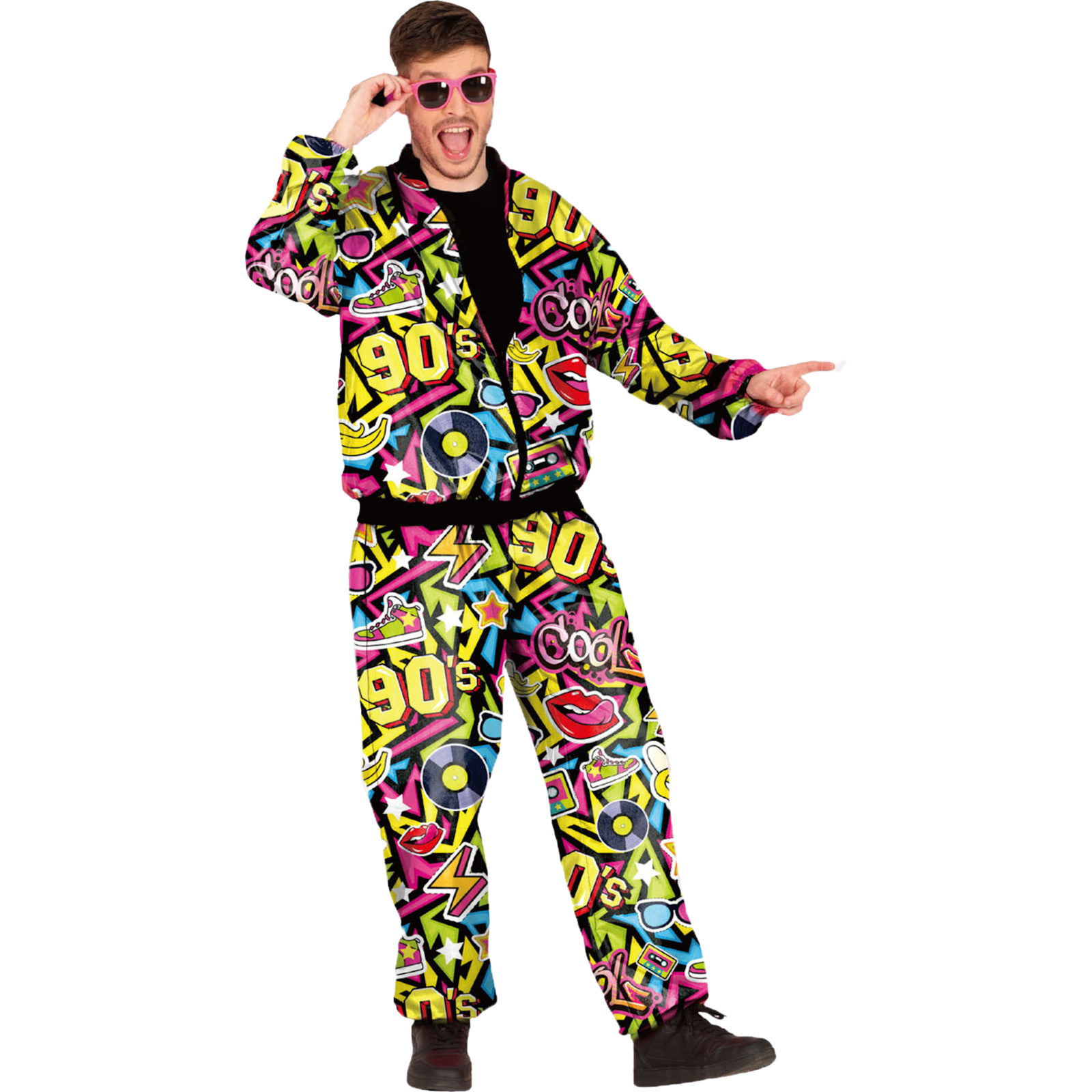 Adult 90s Vintage Tracksuit Costume One Size