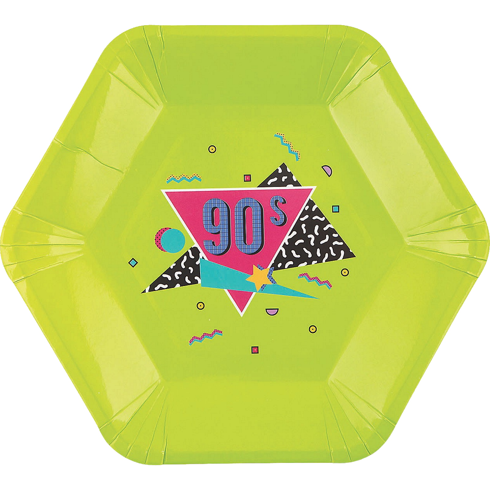 90's Large Paper Plates (Pack of 8) 