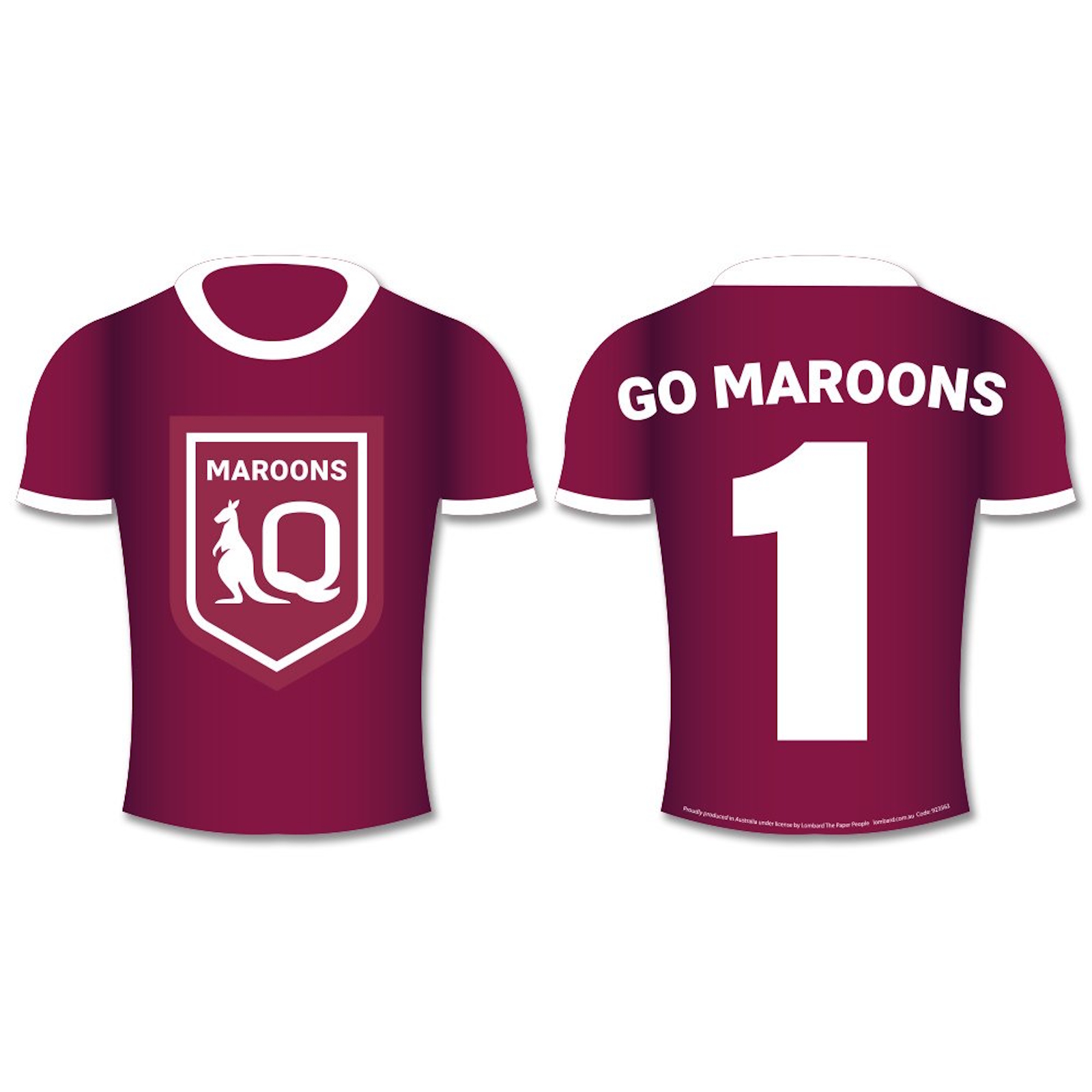 QLD Maroons Jersey Cutout Wall Decoration 