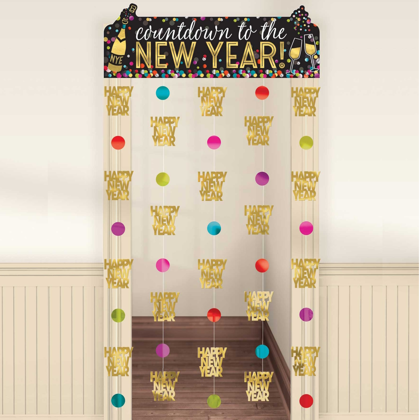 Countdown To The New Year Door Curtain