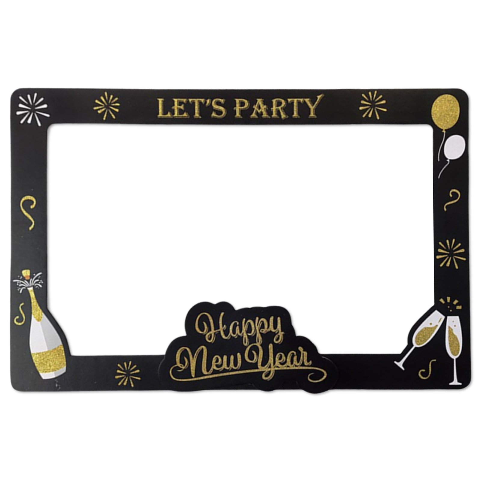 Let's Party Happy New Year Corflute Photo Frame And Prop