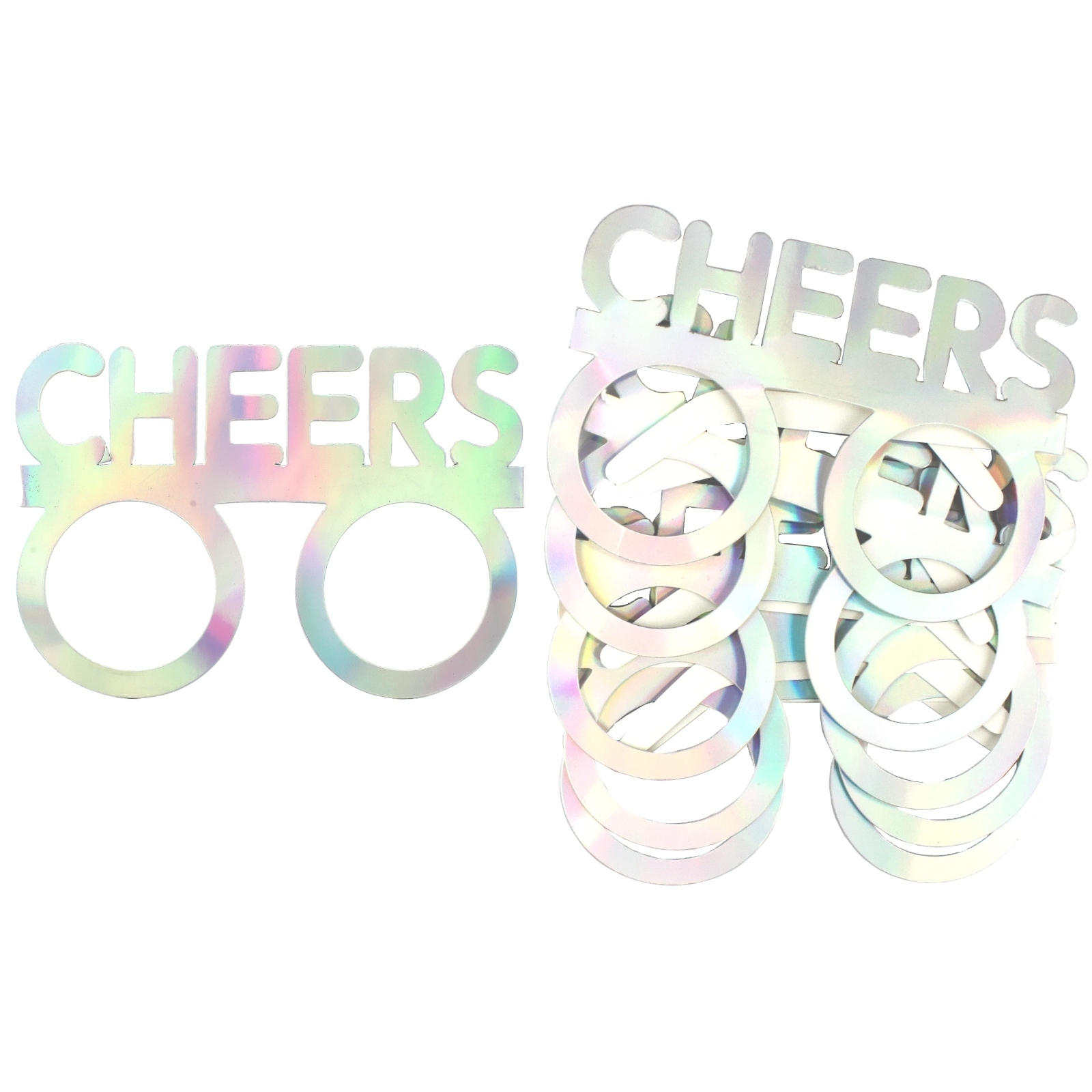 Iridescent Paper Cheers Glasses (Pack of 6)