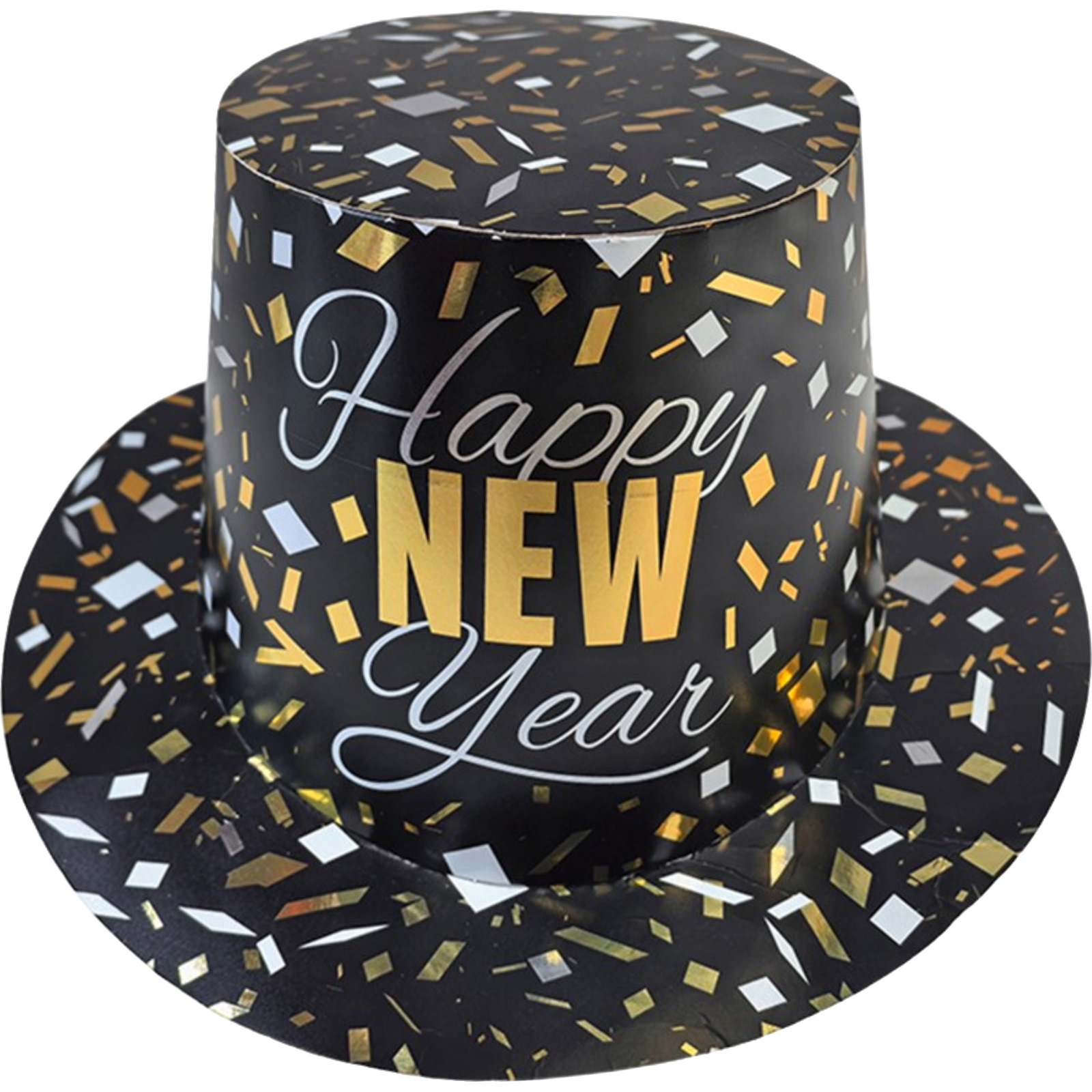 Happy New Year Paper Confetti Top Hat