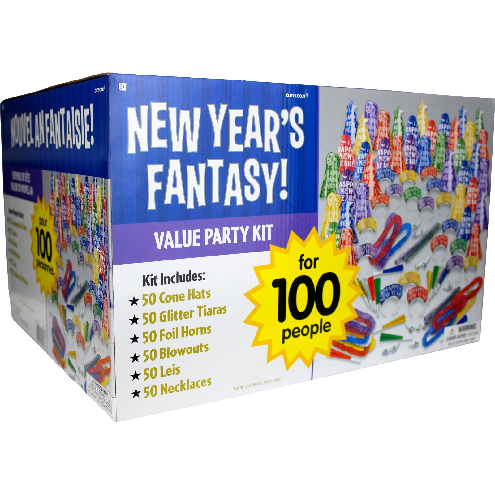 Coloured New Year's Fantasy Party Kit (For 100 Guests)